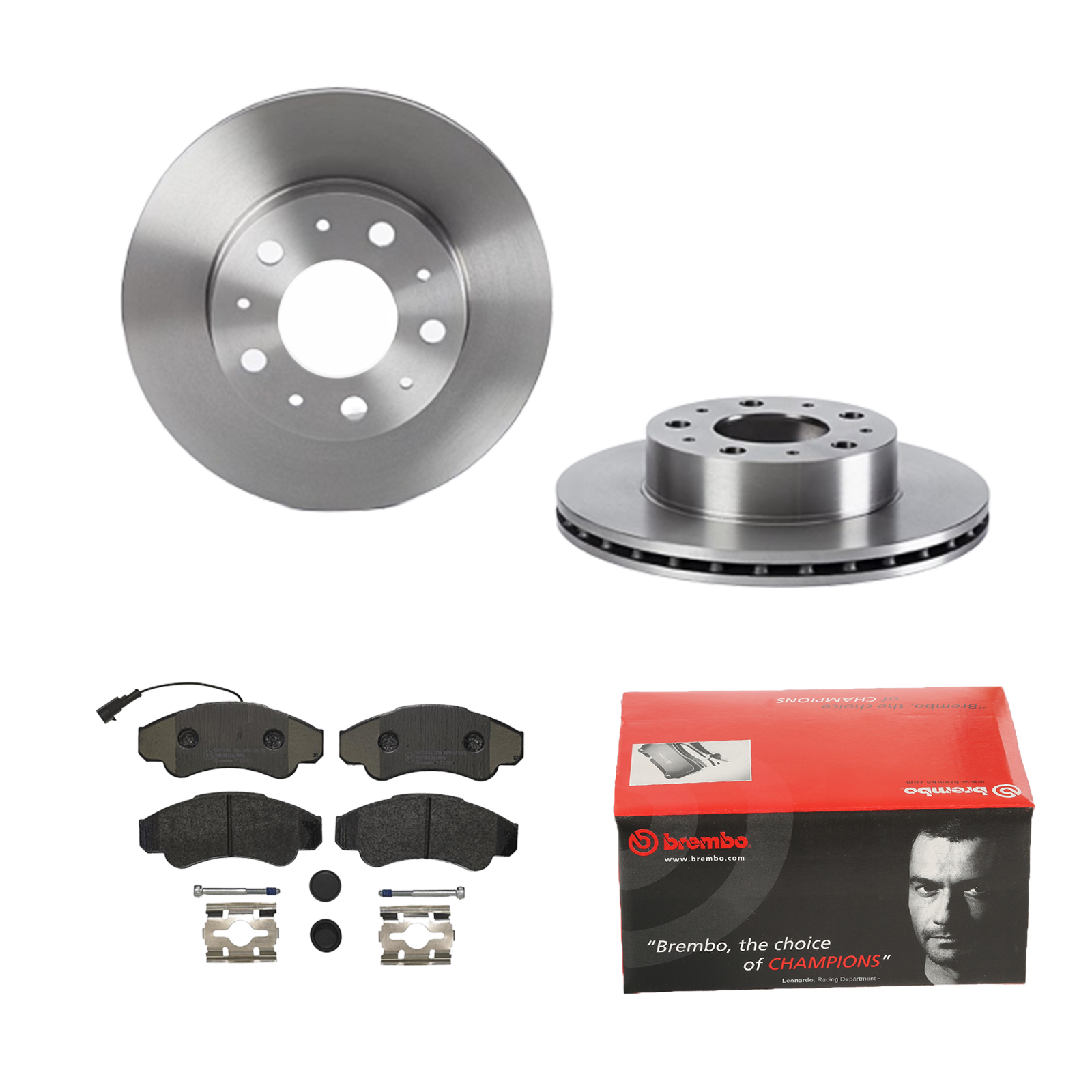 BREMBO Bremsensatz, Scheibenbremse ijdtidd9h2 Vorderachse Innenbelüftet 300mm 24mm für PEUGEOT CITROËN FIAT