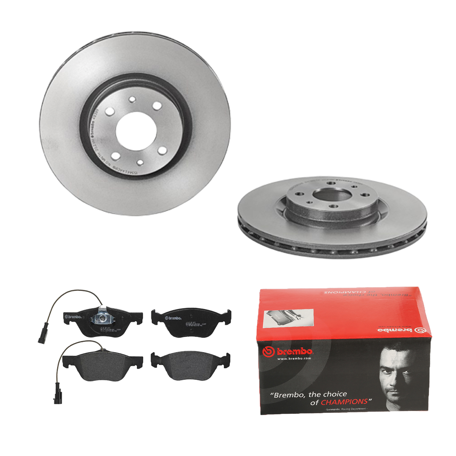 BREMBO Bremsensatz, Scheibenbremse ijdtiddvi9 Vorderachse Innenbelüftet 284mm 22mm für PEUGEOT CITROËN FIAT ALFA ROMEO LANCIA ABARTH