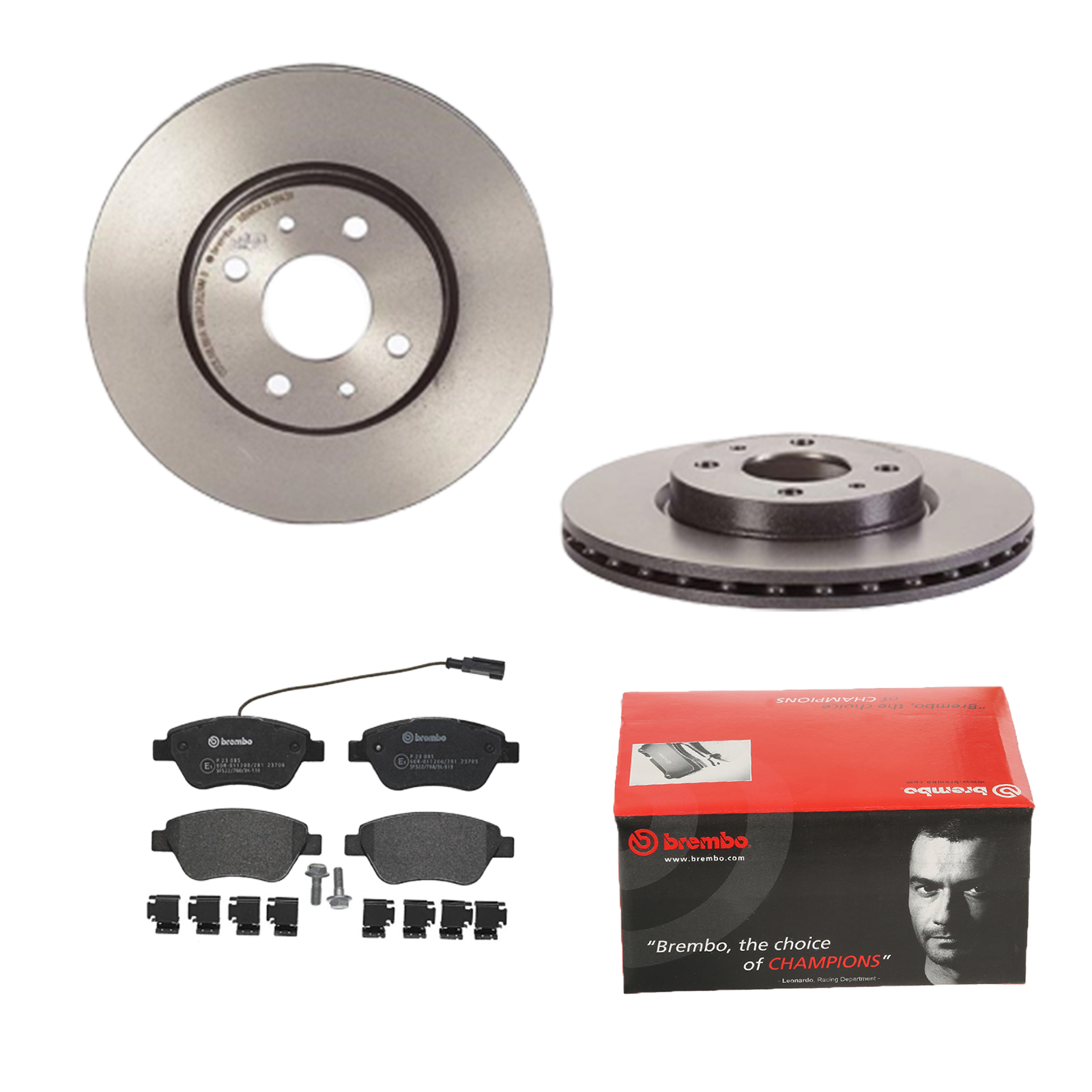 BREMBO Bremsensatz, Scheibenbremse ijdtiddwt5 Vorderachse Innenbelüftet 257mm 22mm für PEUGEOT CITROËN FIAT ALFA ROMEO