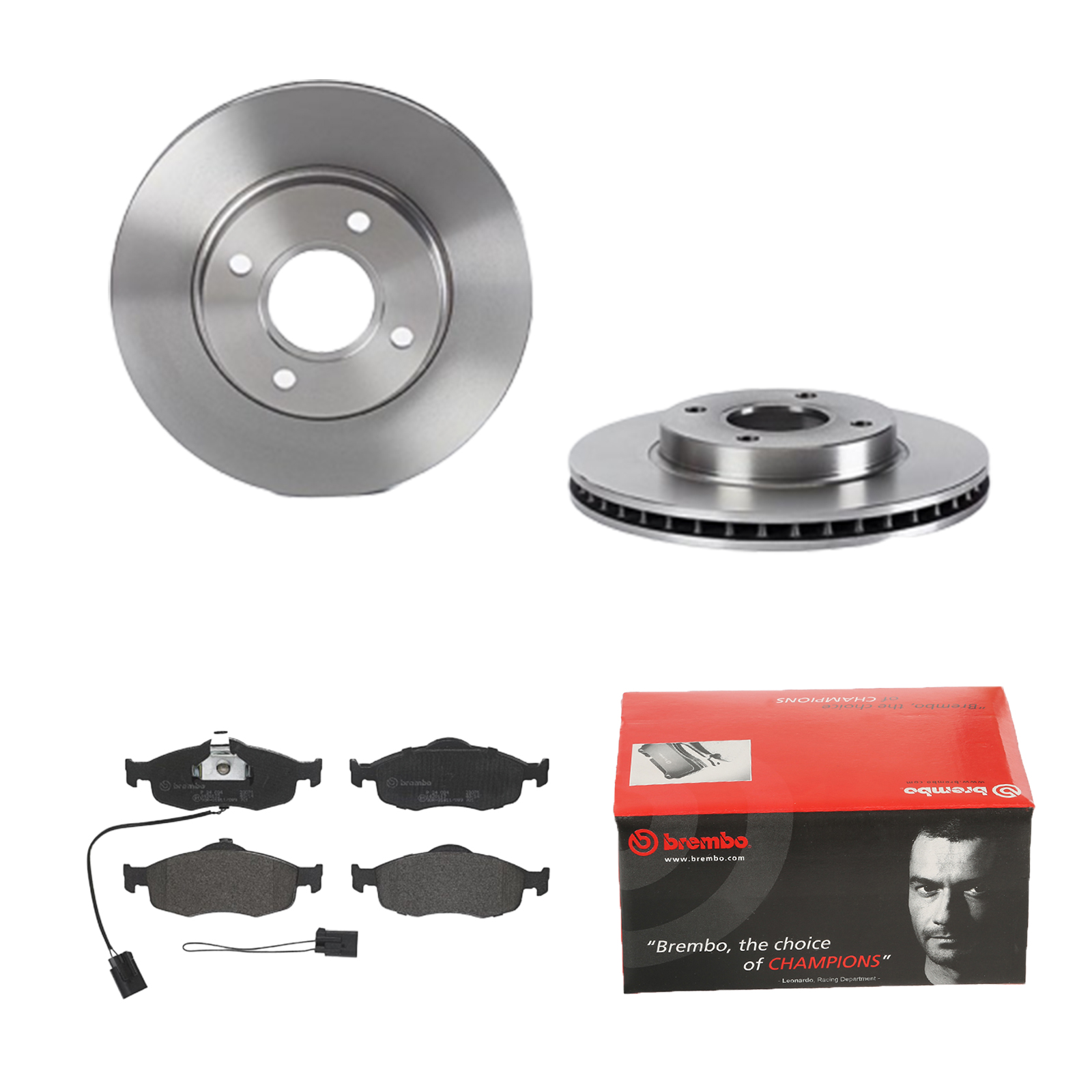 BREMBO Bremsensatz, Scheibenbremse ijdtide6t1 Vorderachse Innenbelüftet 260mm 24mm für FORD MERCURY