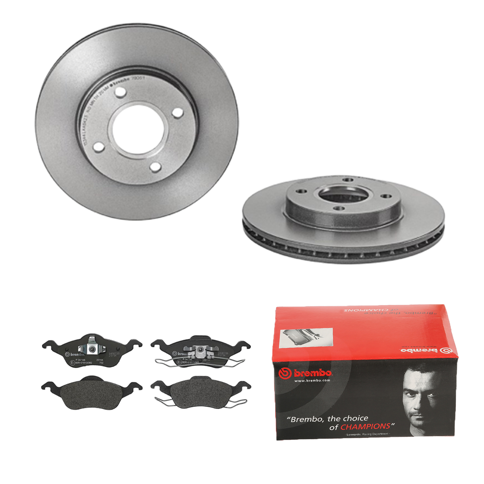 BREMBO Bremsensatz, Scheibenbremse ijdtided51 Vorderachse Innenbelüftet 258mm 22mm für FORD MAZDA
