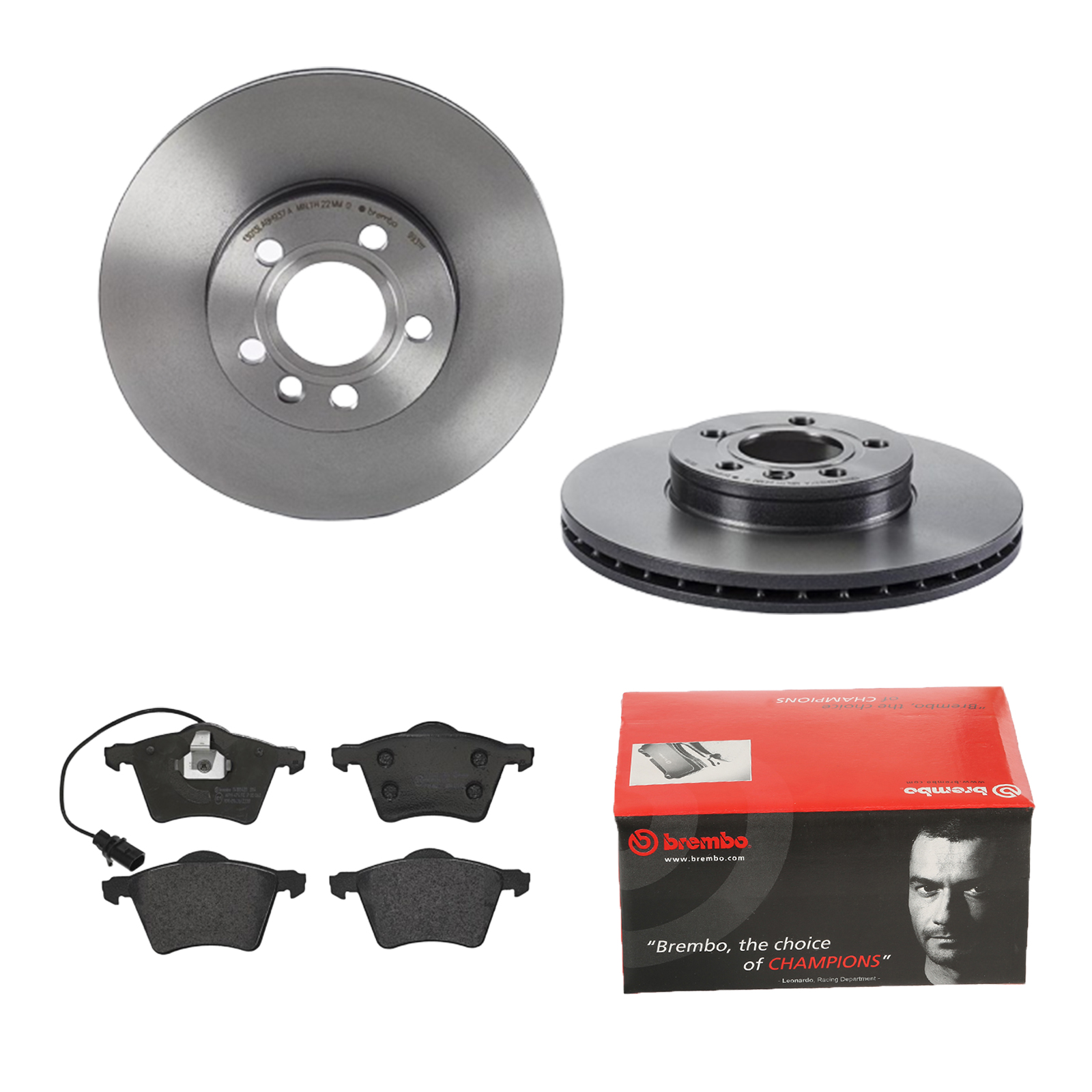 BREMBO Bremsensatz, Scheibenbremse ijdtideef7 Vorderachse Innenbelüftet 300mm 26mm für FORD SEAT VW SKODA