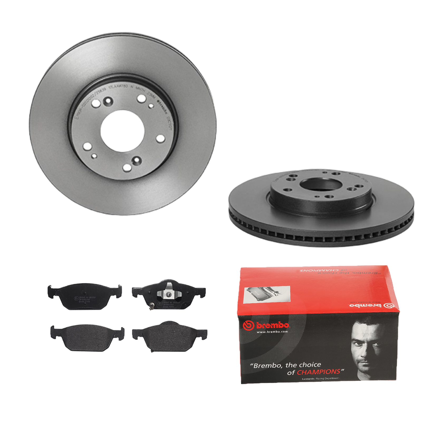 BREMBO Bremsensatz, Scheibenbremse ijdtideqt7 Vorderachse Innenbelüftet 280mm 25mm für HONDA