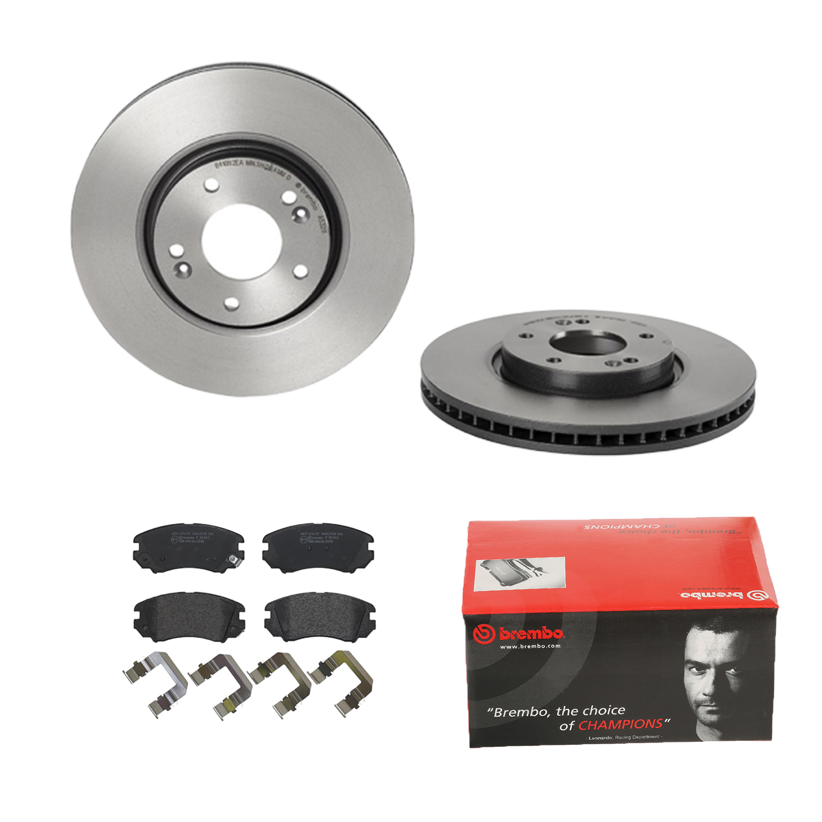 BREMBO Bremsensatz, Scheibenbremse ijdtideu57 Vorderachse Innenbelüftet 300mm 28mm für KIA HYUNDAI