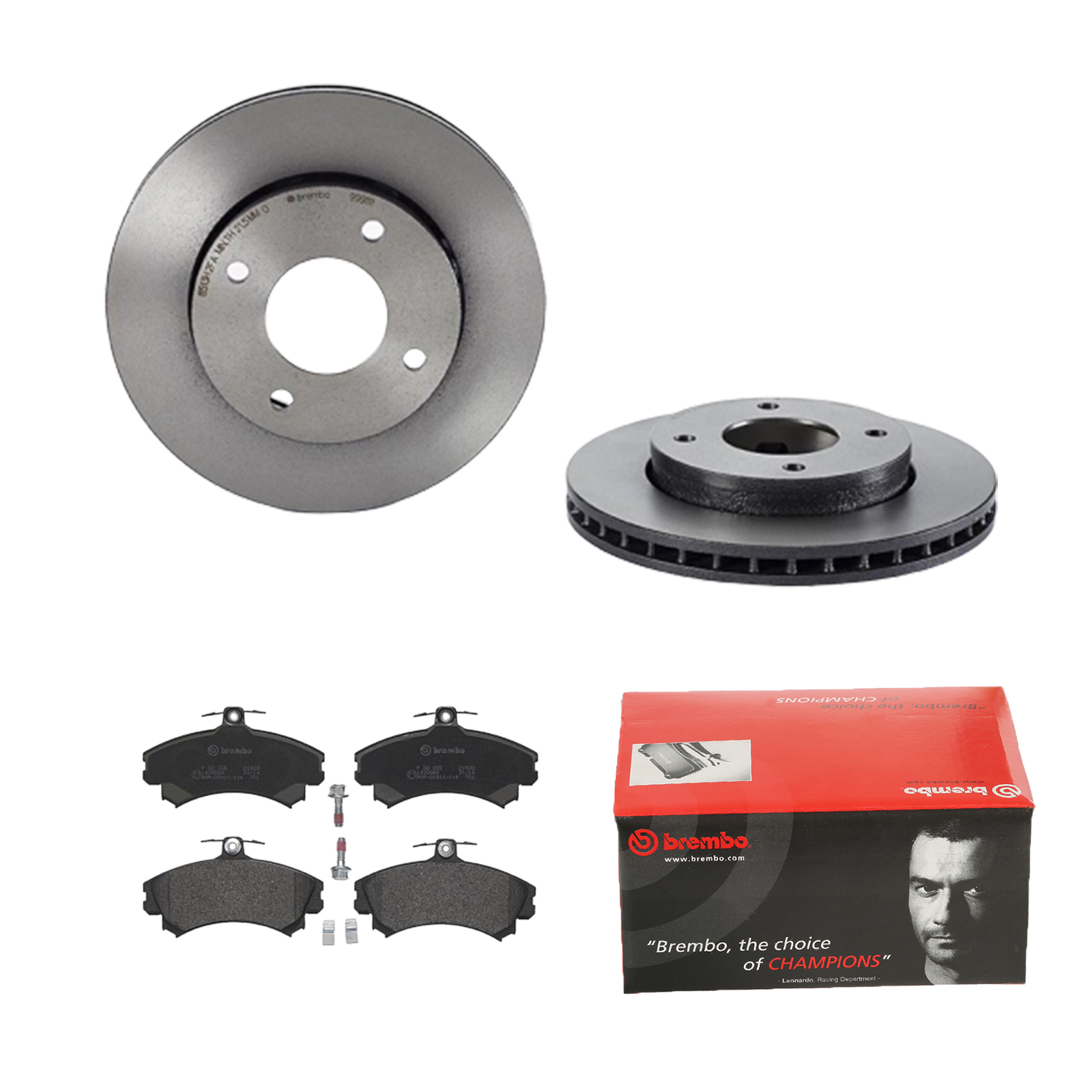 BREMBO Bremsensatz, Scheibenbremse ijdtidfd10 Vorderachse Innenbelüftet 256mm 24mm für BAIC MITSUBISHI SMART