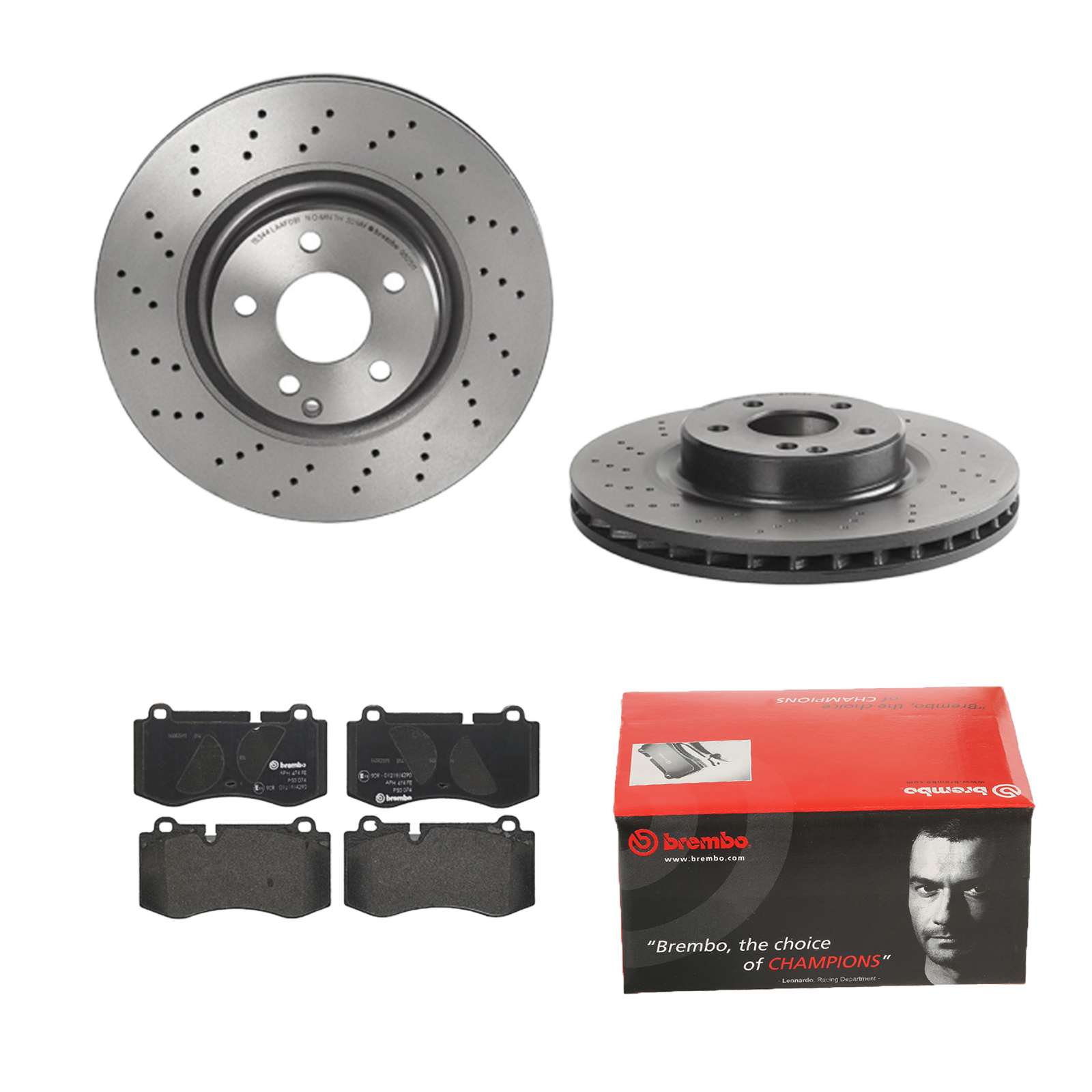 BREMBO Bremsensatz, Scheibenbremse ijdtidfgd0 Vorderachse Gelocht/innenbel. 330mm 32mm für MERCEDES-BENZ