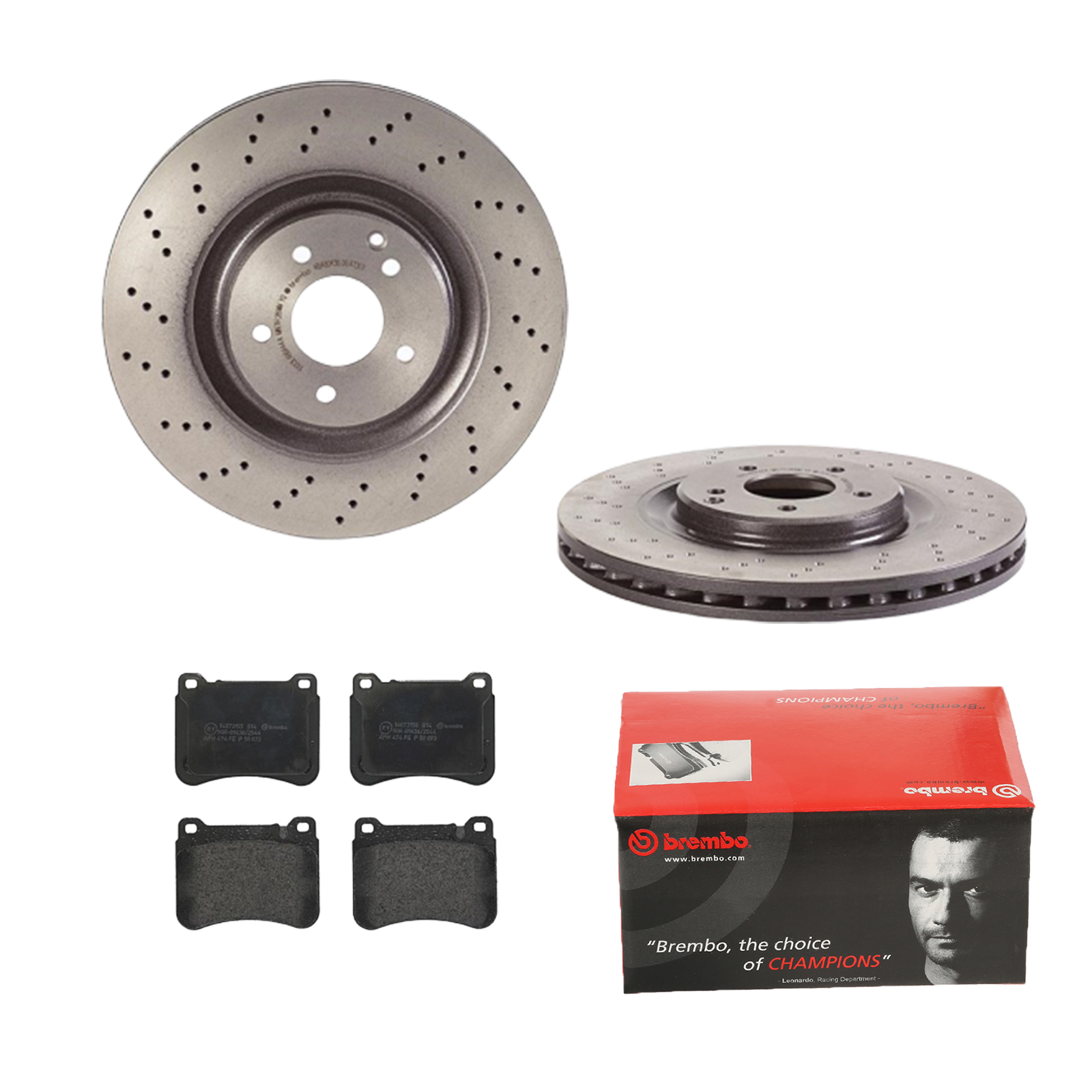 BREMBO Bremsensatz, Scheibenbremse ijdtidfhj2 Vorderachse Gelocht/innenbel. 345mm 30mm für MERCEDES-BENZ