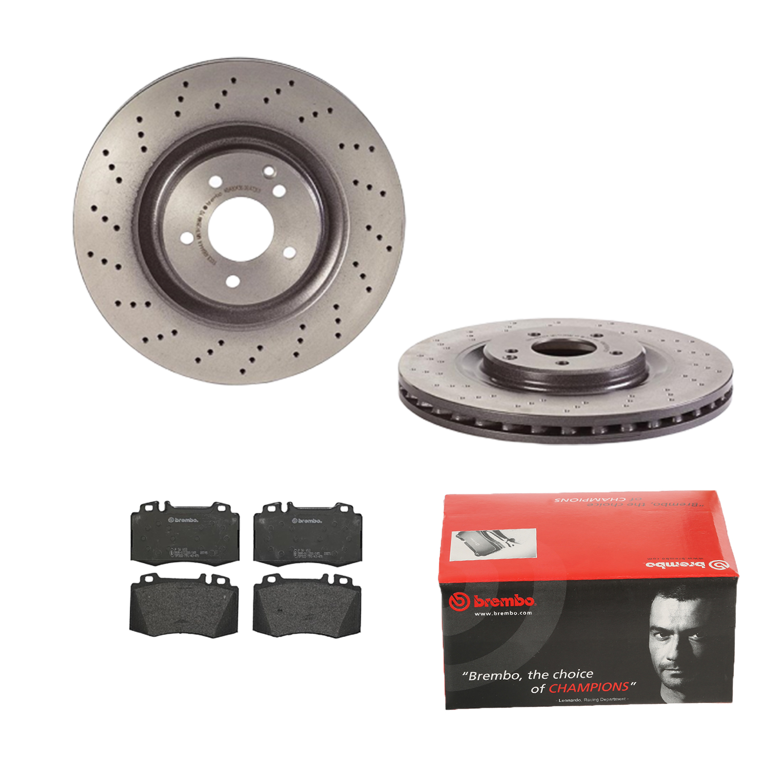 BREMBO Bremsensatz, Scheibenbremse ijdtidfhp8 Vorderachse Gelocht/innenbel. 345mm 30mm für MERCEDES-BENZ