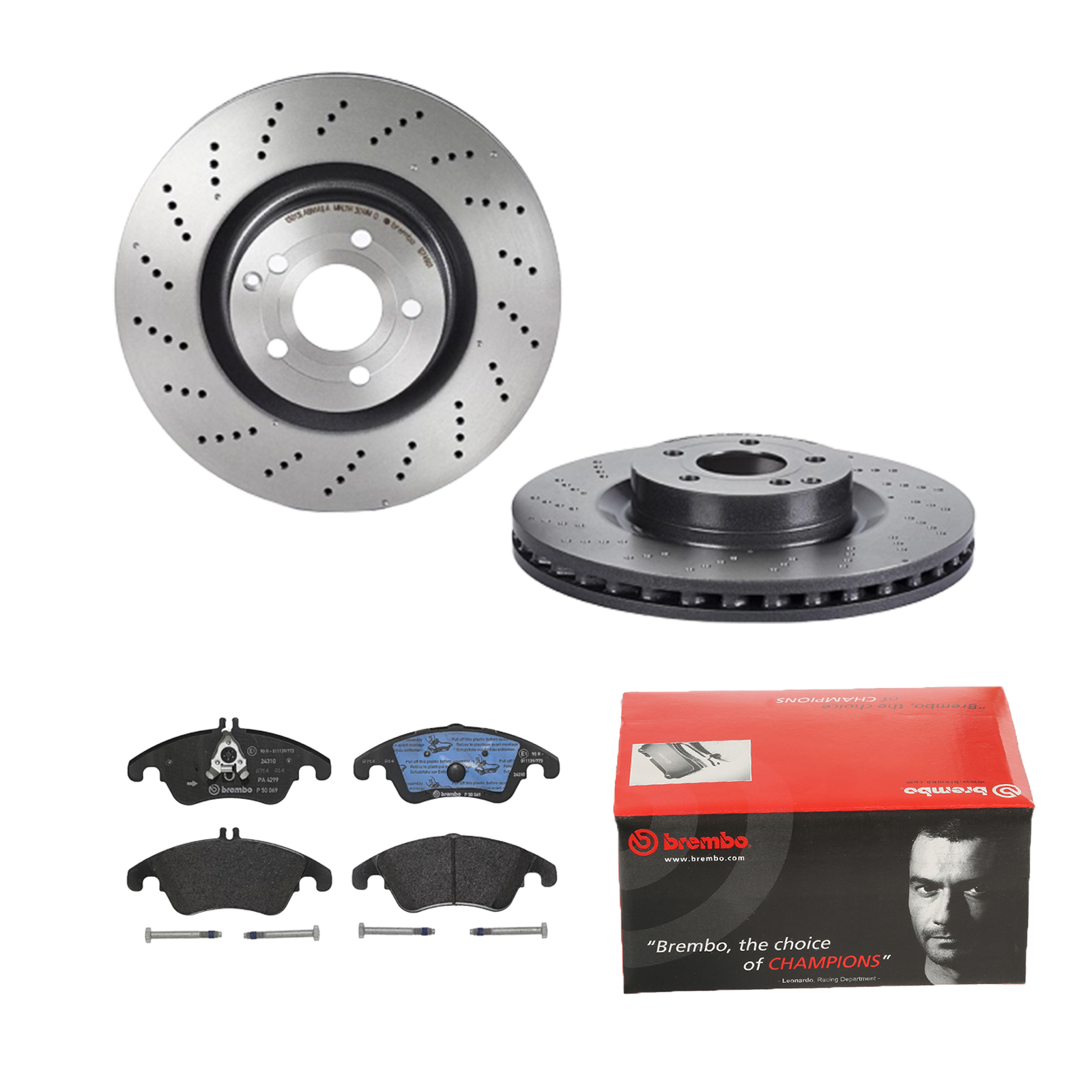 BREMBO Bremsensatz, Scheibenbremse ijdtidfiv0 Vorderachse Gelocht/innenbel. 344mm 32mm für MERCEDES-BENZ