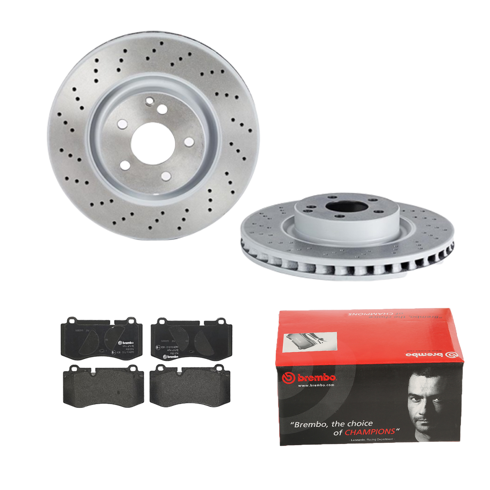 BREMBO Bremsensatz, Scheibenbremse ijdtidfkd4 Vorderachse Gelocht/innenbel. 335mm 32mm für MERCEDES-BENZ