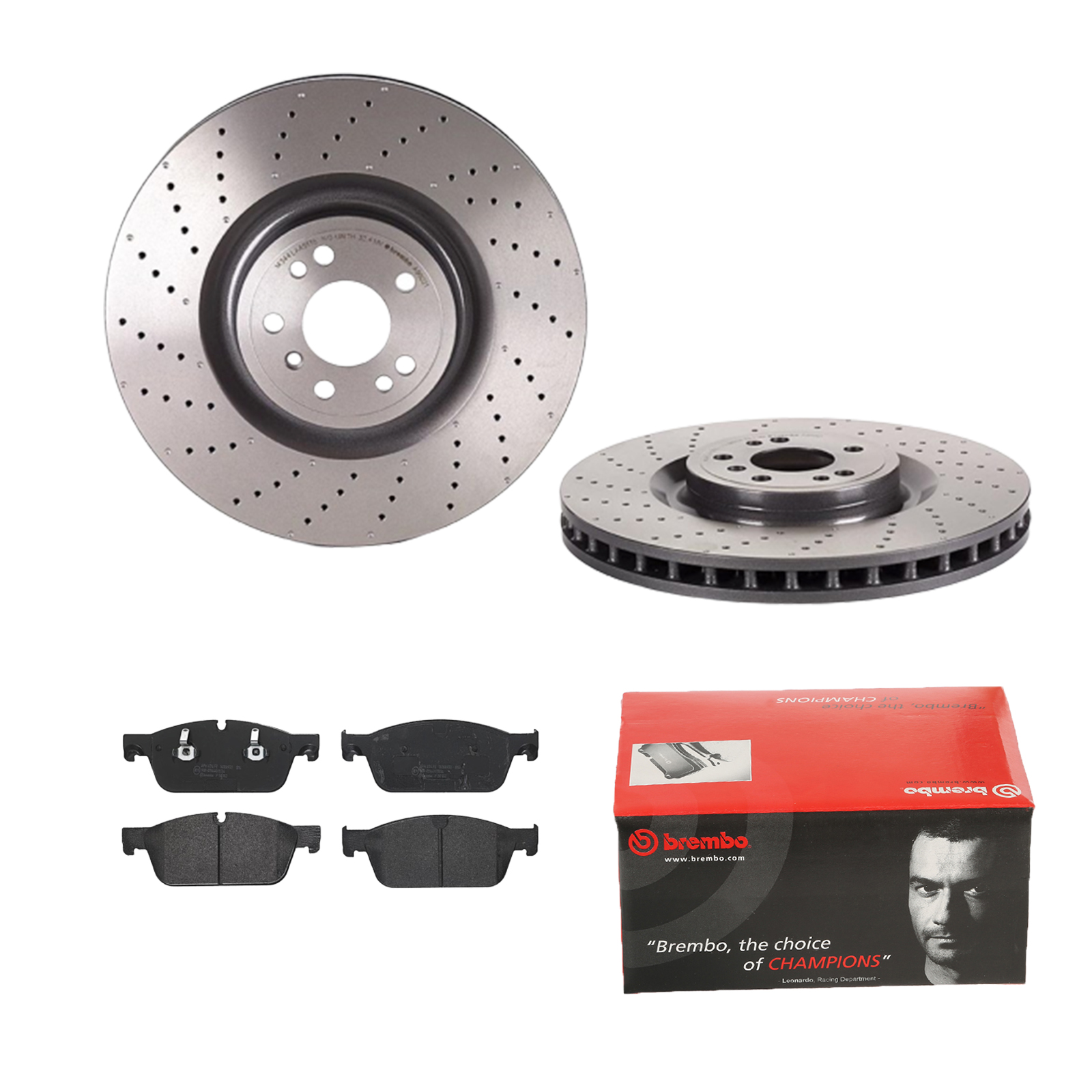 BREMBO Bremsensatz, Scheibenbremse ijdtidfm70 Vorderachse Gelocht/innenbel. 375mm 36mm für MERCEDES-BENZ