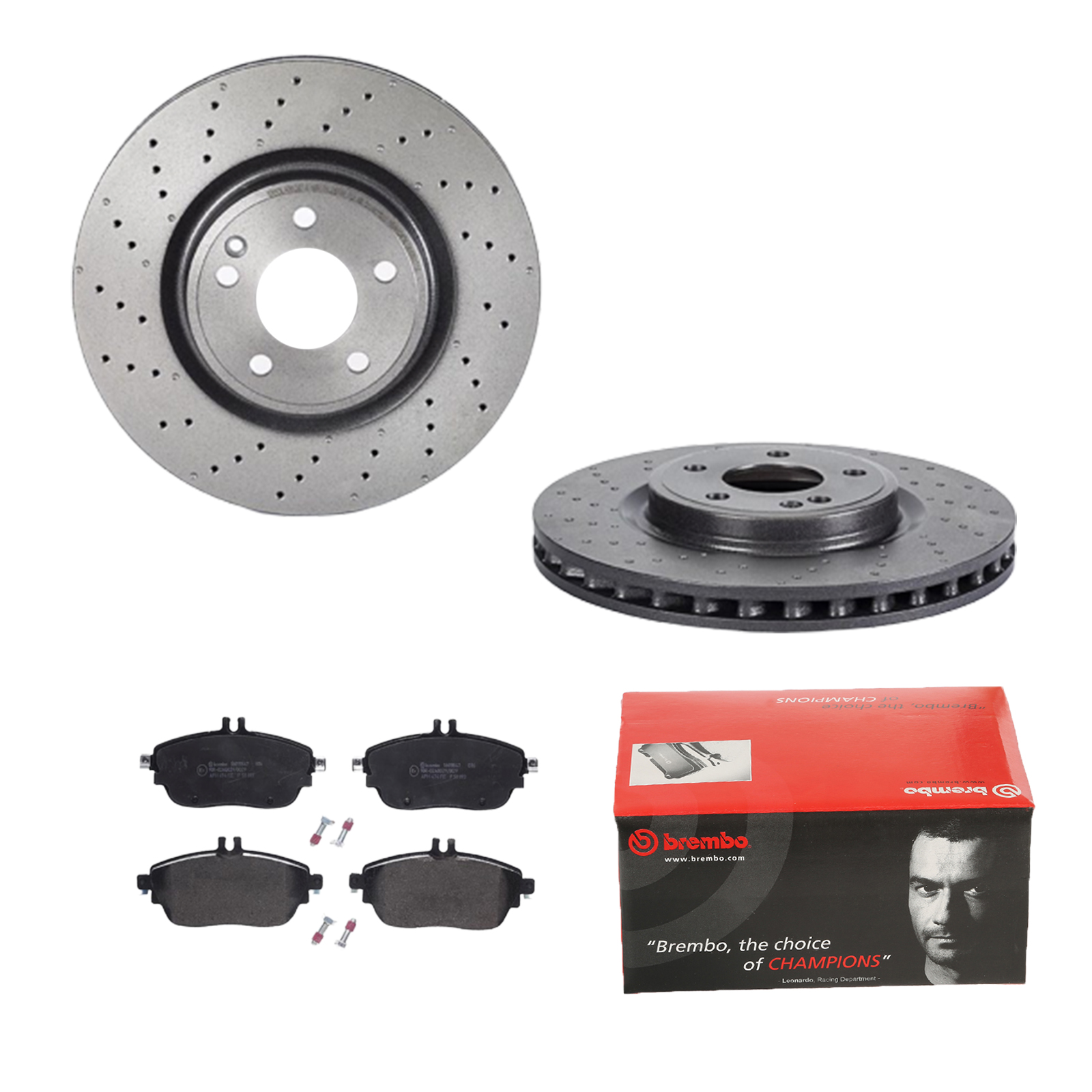 BREMBO Bremsensatz, Scheibenbremse ijdtidfn76 Vorderachse Gelocht/innenbel. 320mm 30mm für MERCEDES-BENZ INFINITI