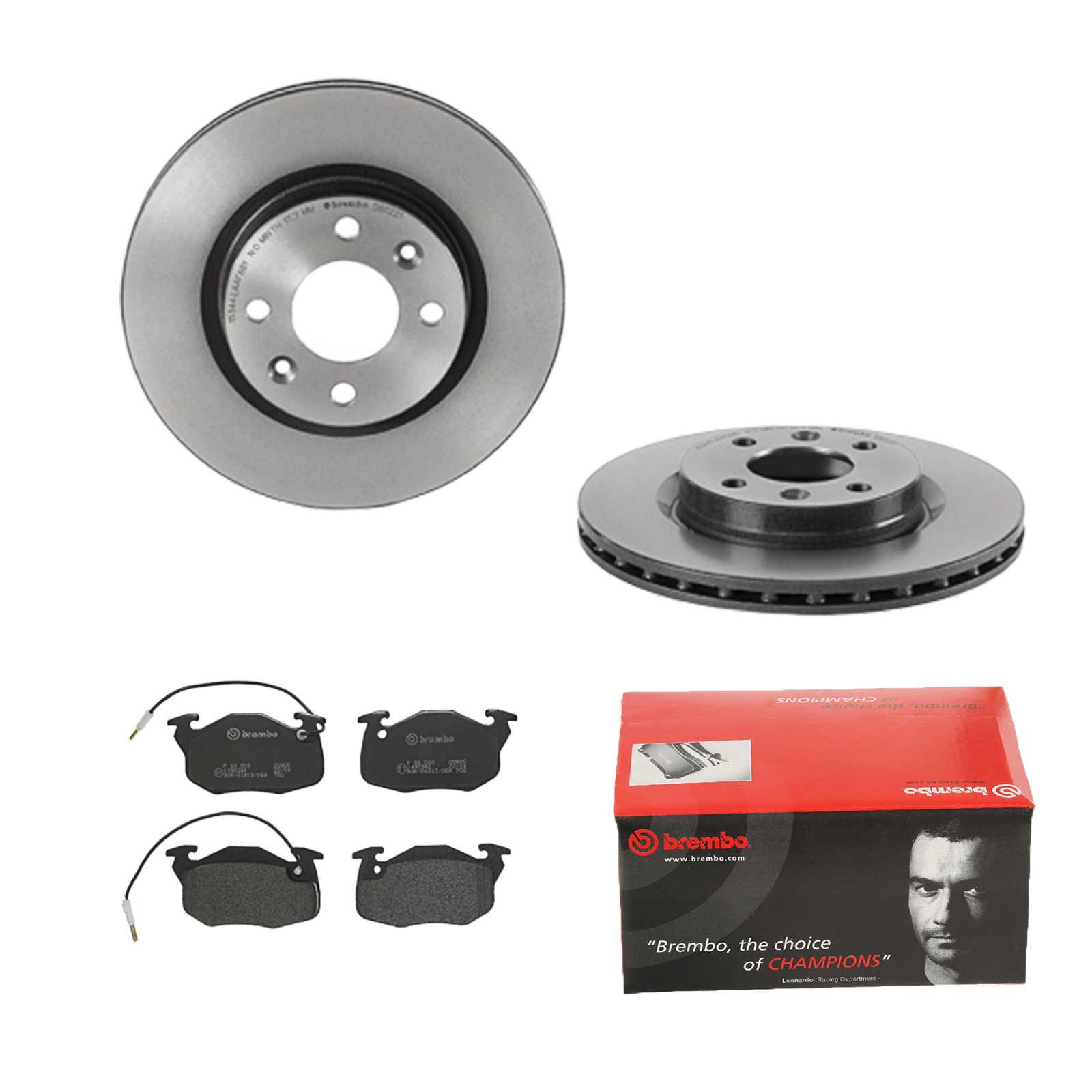 BREMBO Bremsensatz, Scheibenbremse ijdtidggj2 Vorderachse Innenbelüftet 259mm 20mm für PEUGEOT CITROËN DACIA RENAULT NISSAN