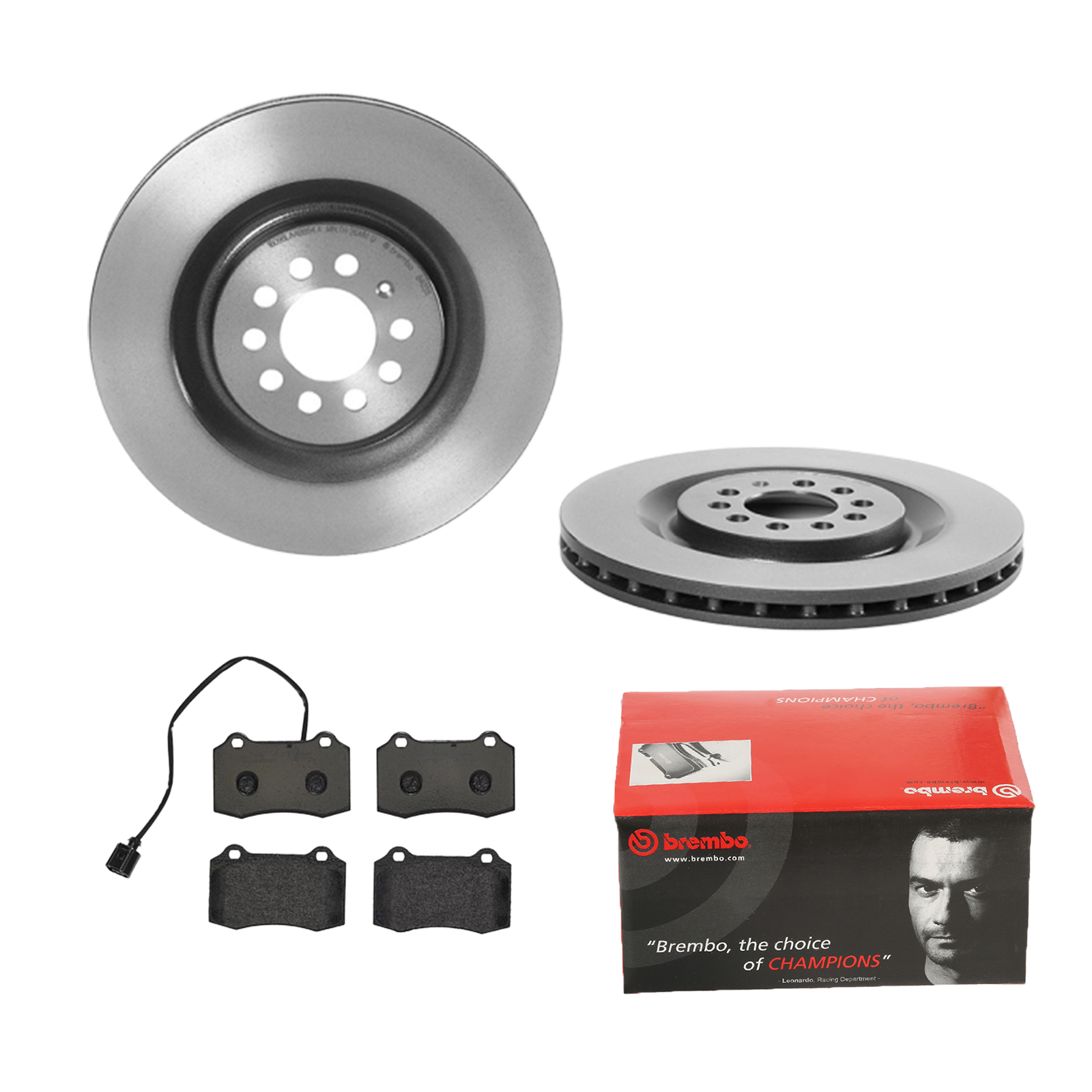 BREMBO Bremsensatz, Scheibenbremse ijdtidgt78 Vorderachse Innenbelüftet 323mm 28mm für VW SEAT