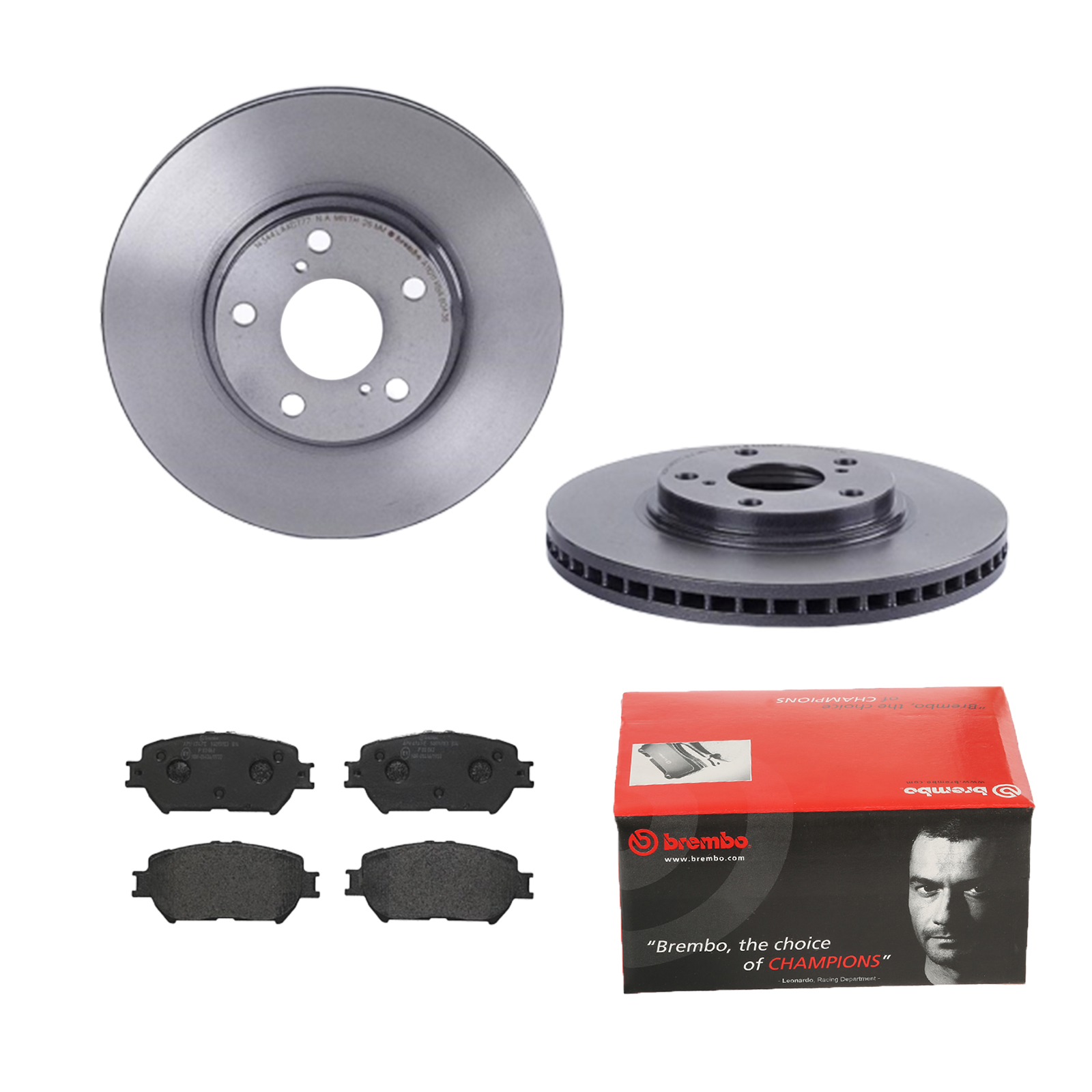 BREMBO Bremsensatz, Scheibenbremse ijdtidh6p4 Vorderachse Innenbelüftet 296mm 28mm für TOYOTA LEXUS