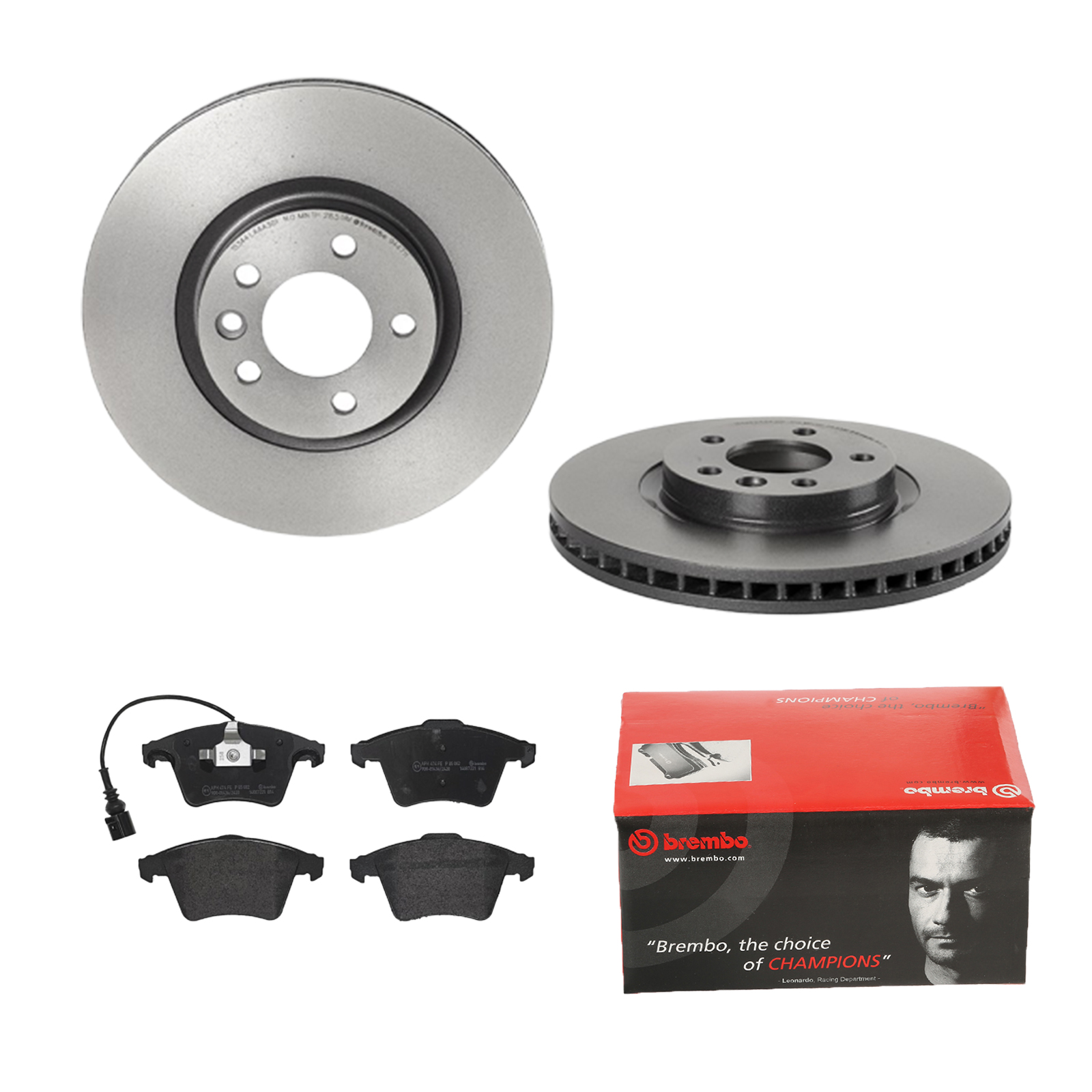 BREMBO Bremsensatz, Scheibenbremse ijdtidhj74 Vorderachse Innenbelüftet 333mm 32mm für SEAT VW