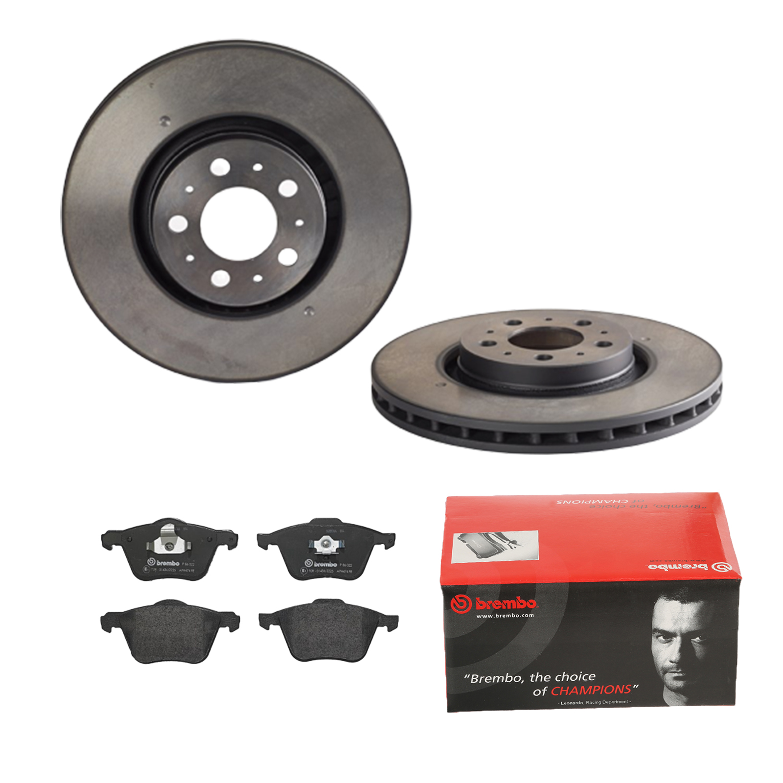 BREMBO Bremsensatz, Scheibenbremse ijdtidhm72 Vorderachse Innenbelüftet 316mm 28mm für VOLVO