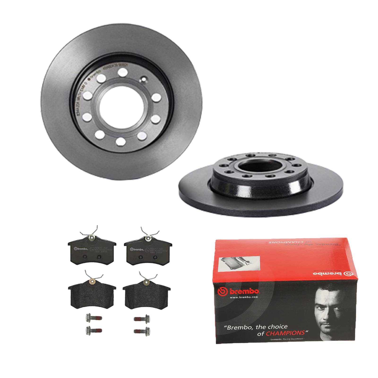 BREMBO Bremsensatz, Scheibenbremse ijdtidi2v2 Hinterachse Voll 255mm 12mm für PEUGEOT MG (SAIC) ROEWE (SAIC) SKODA CITROËN AUDI SEAT VW RENAULT EUROPE