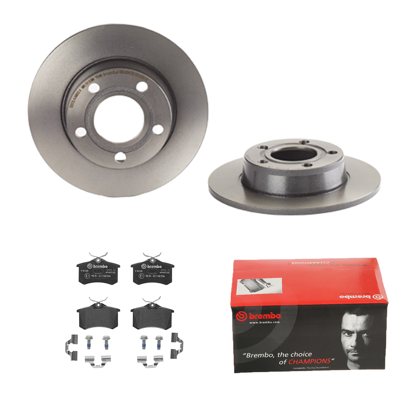 BREMBO Bremsensatz, Scheibenbremse ijdtidi7p6 Hinterachse Voll 255mm 10mm für CITROËN FORD ROEWE (SAIC) LANCIA ZHONGHUA (BRILLIANCE) PEUGEOT DS AUDI V
