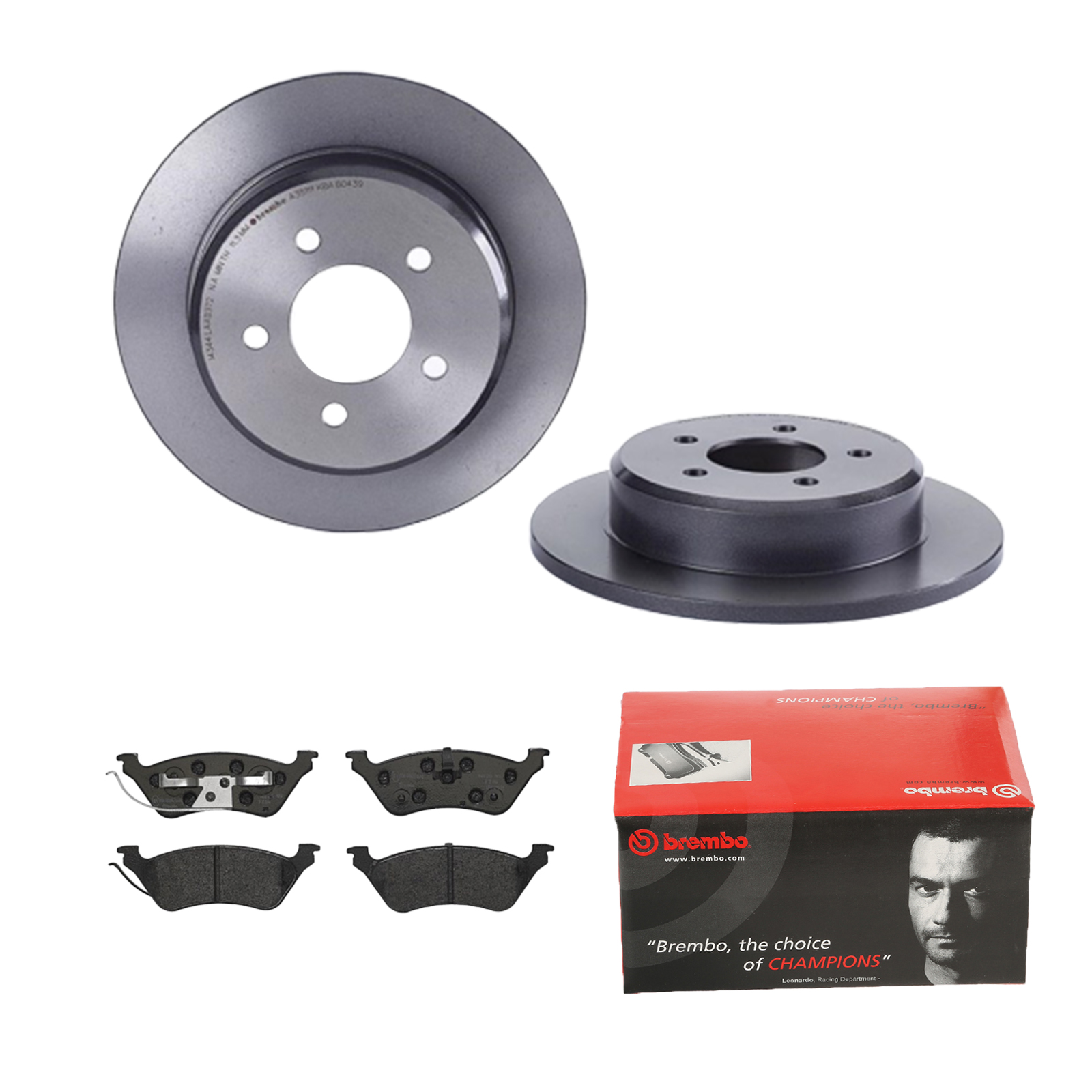 BREMBO Bremsensatz, Scheibenbremse ijdtidikd2 Hinterachse Voll 290mm 12mm für CHRYSLER DODGE JEEP