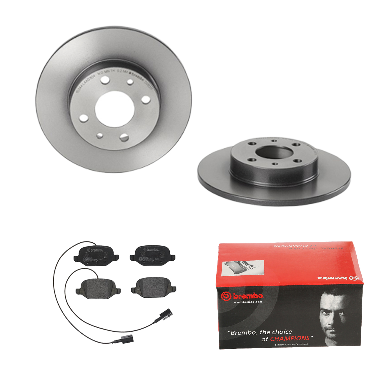 BREMBO Bremsensatz, Scheibenbremse ijdtiditj2 Hinterachse Voll 240mm 11mm für FORD ABARTH ZASTAVA FIAT LANCIA ALFA ROMEO KIA