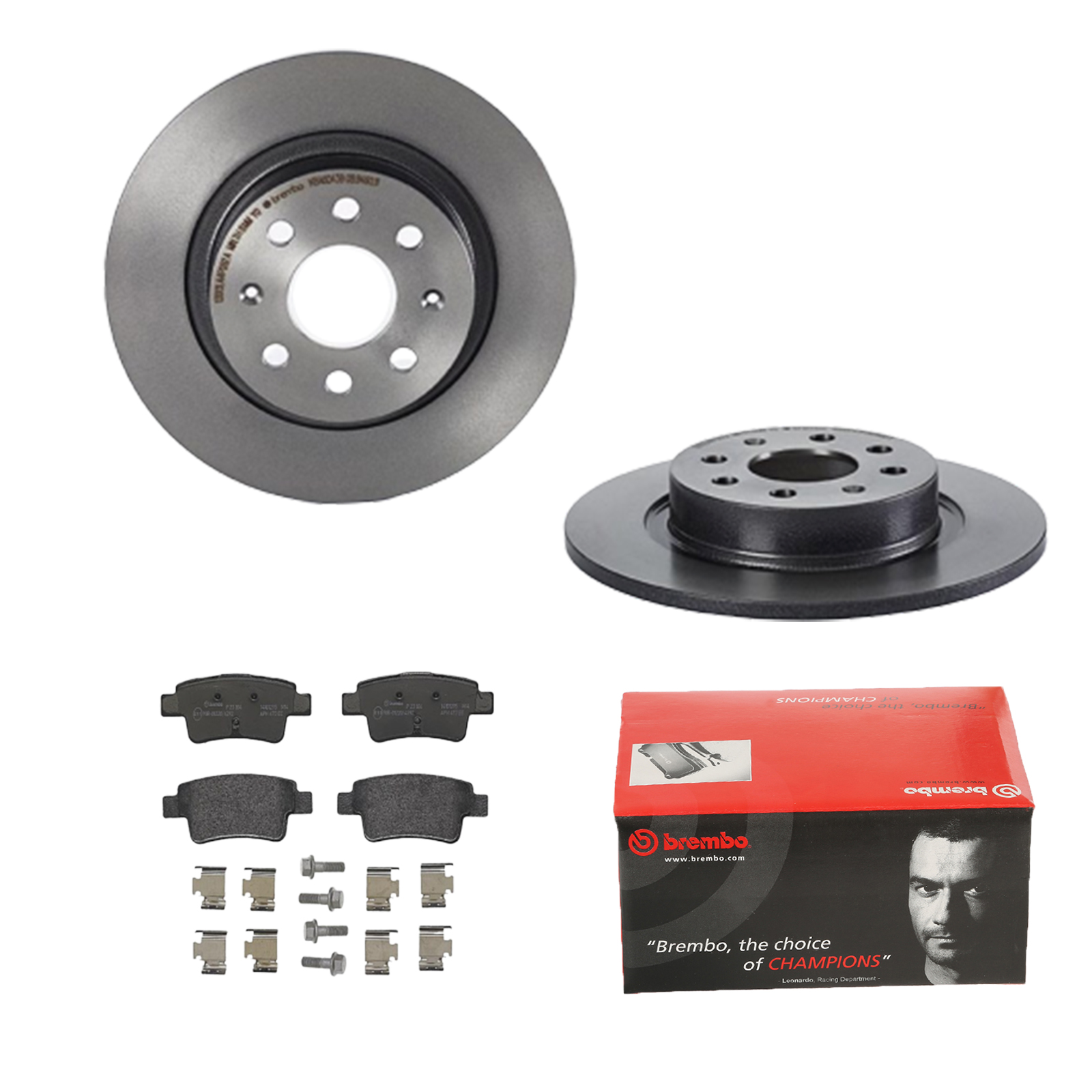 BREMBO Bremsensatz, Scheibenbremse ijdtidiup4 Hinterachse Voll 264mm 10mm für OPEL FIAT ABARTH VAUXHALL