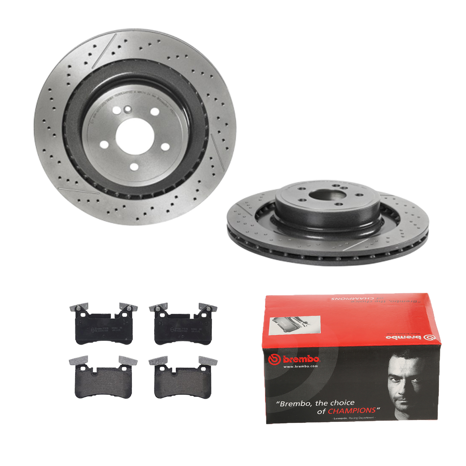 BREMBO Bremsensatz, Scheibenbremse ijdtidjij2 Hinterachse Geschlitzt/Gelocht 360mm 26mm für MERCEDES-BENZ