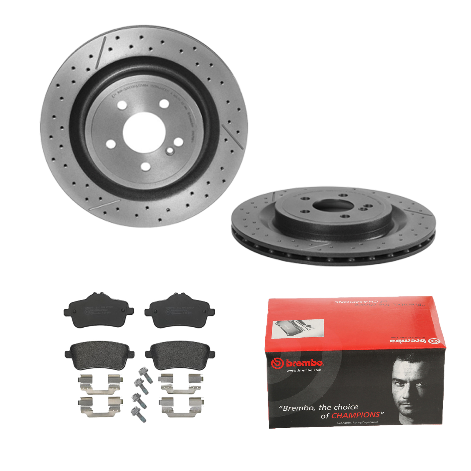 BREMBO Bremsensatz, Scheibenbremse ijdtidjm18 Hinterachse Geschlitzt/Gelocht 330mm 22mm für MERCEDES-BENZ