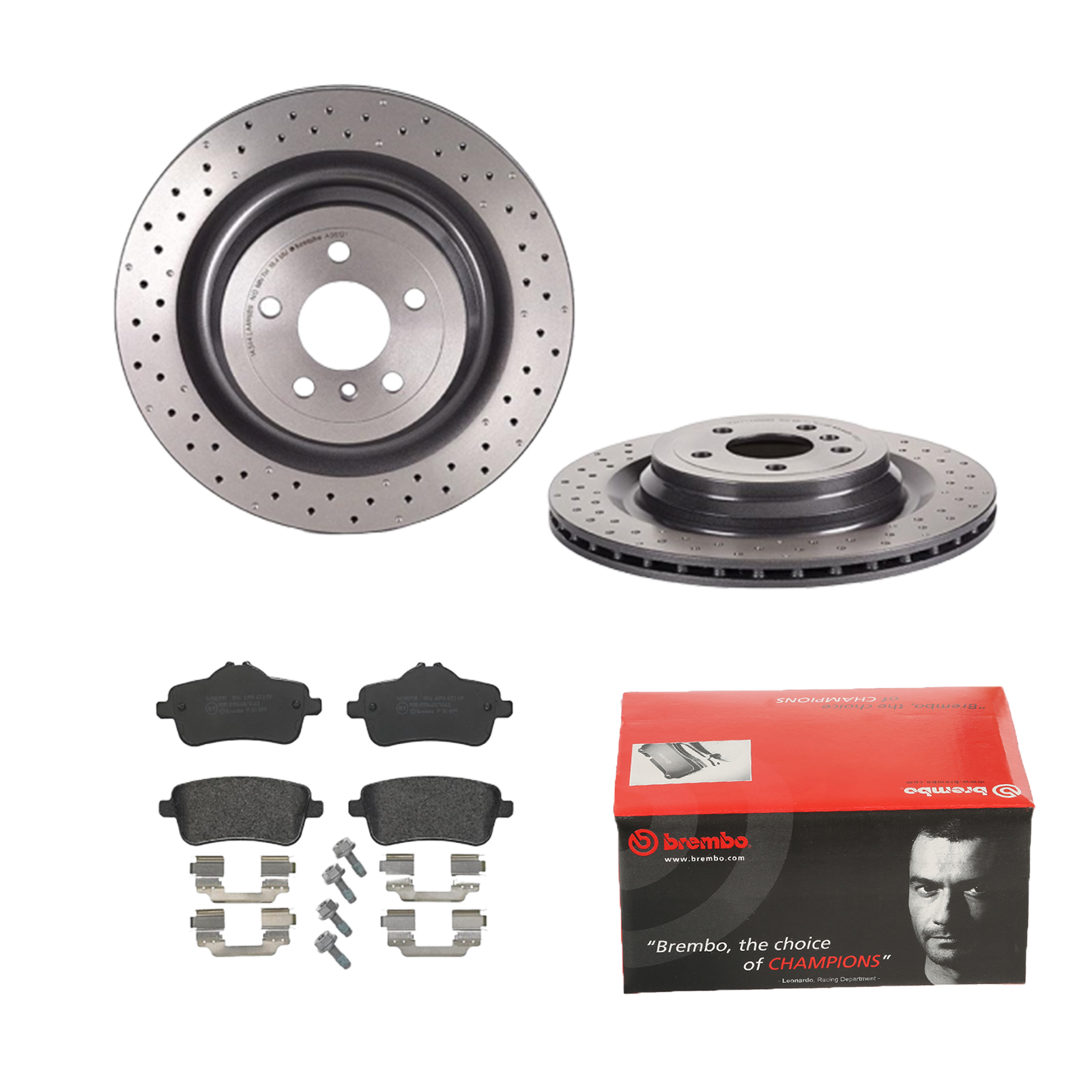 BREMBO Bremsensatz, Scheibenbremse ijdtidjm74 Hinterachse Gelocht/innenbel. 345mm 22mm für MERCEDES-BENZ