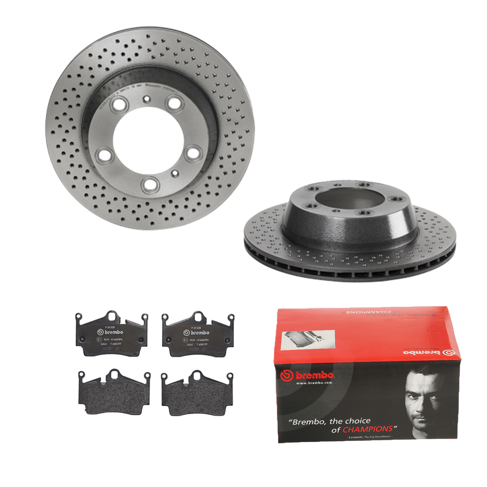 BREMBO Bremsensatz, Scheibenbremse ijdtidjud8 Hinterachse Gelocht/innenbel. 299mm 20mm für PORSCHE