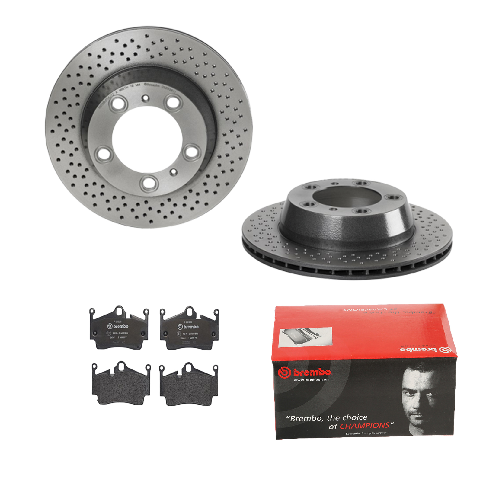 BREMBO Bremsensatz, Scheibenbremse ijdtidjvp6 Hinterachse Gelocht/innenbel. 299mm 20mm für PORSCHE