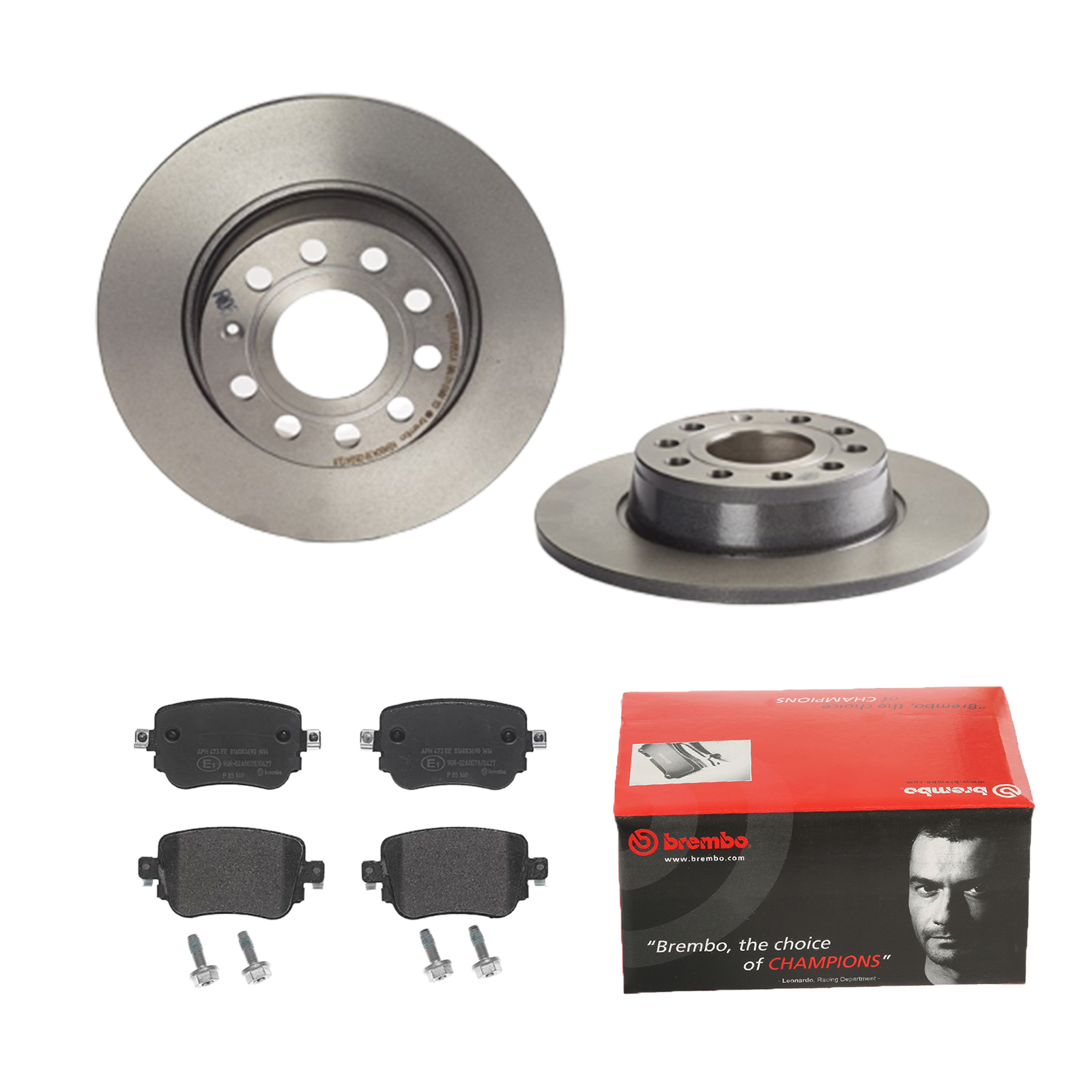 BREMBO Bremsensatz, Scheibenbremse ijdtidk214 Hinterachse Voll 272mm 10mm für VW SEAT SKODA AUDI VW (FAW)