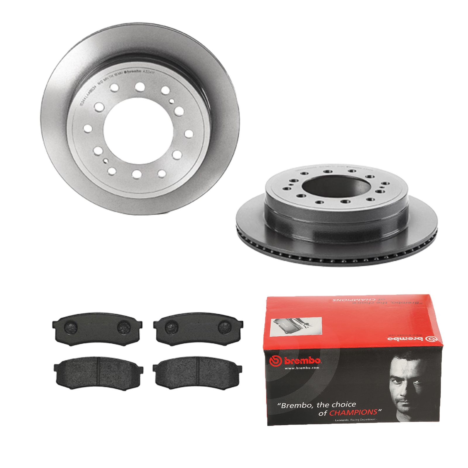 BREMBO Bremsensatz, Scheibenbremse ijdtidk4d8 Hinterachse Innenbelüftet 312mm 18mm für TOYOTA DONGFENG NISSAN MITSUBISHI