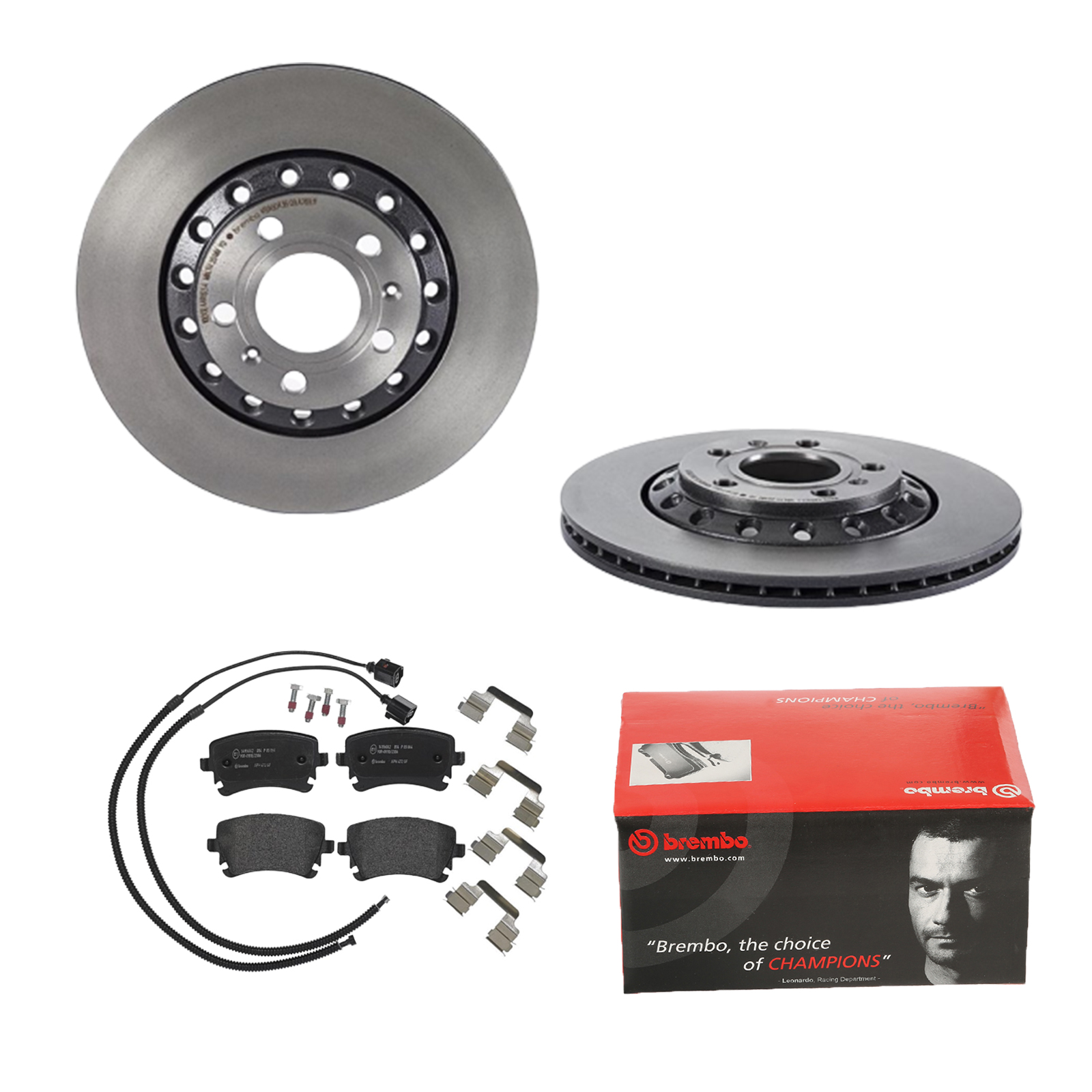 BREMBO Bremsensatz, Scheibenbremse ijdtidkb18 Hinterachse Innenbelüftet 310mm 22mm für VW SKODA AUDI