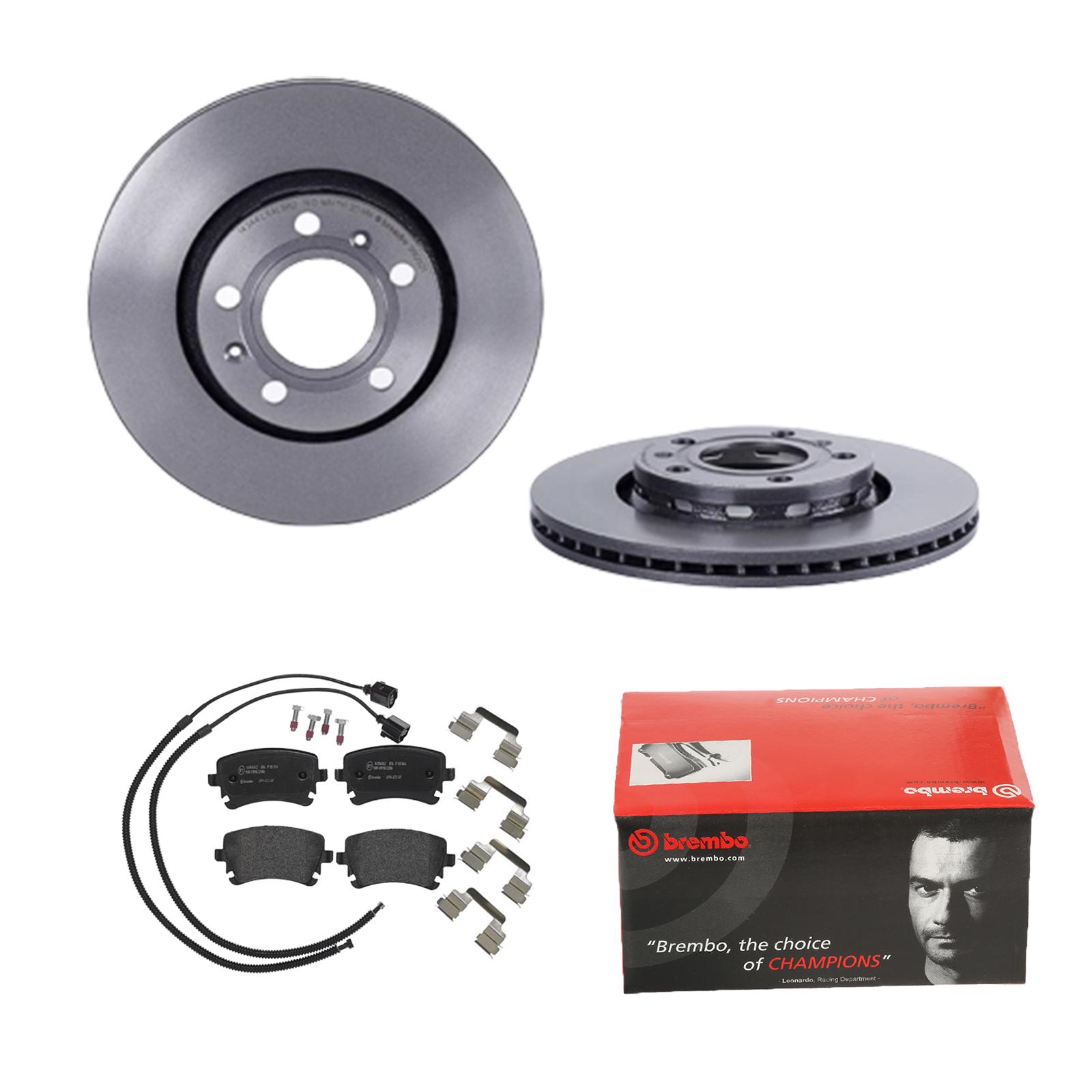 BREMBO Bremsensatz, Scheibenbremse ijdtidkb74 Hinterachse Innenbelüftet 280mm 22mm für VW AUDI