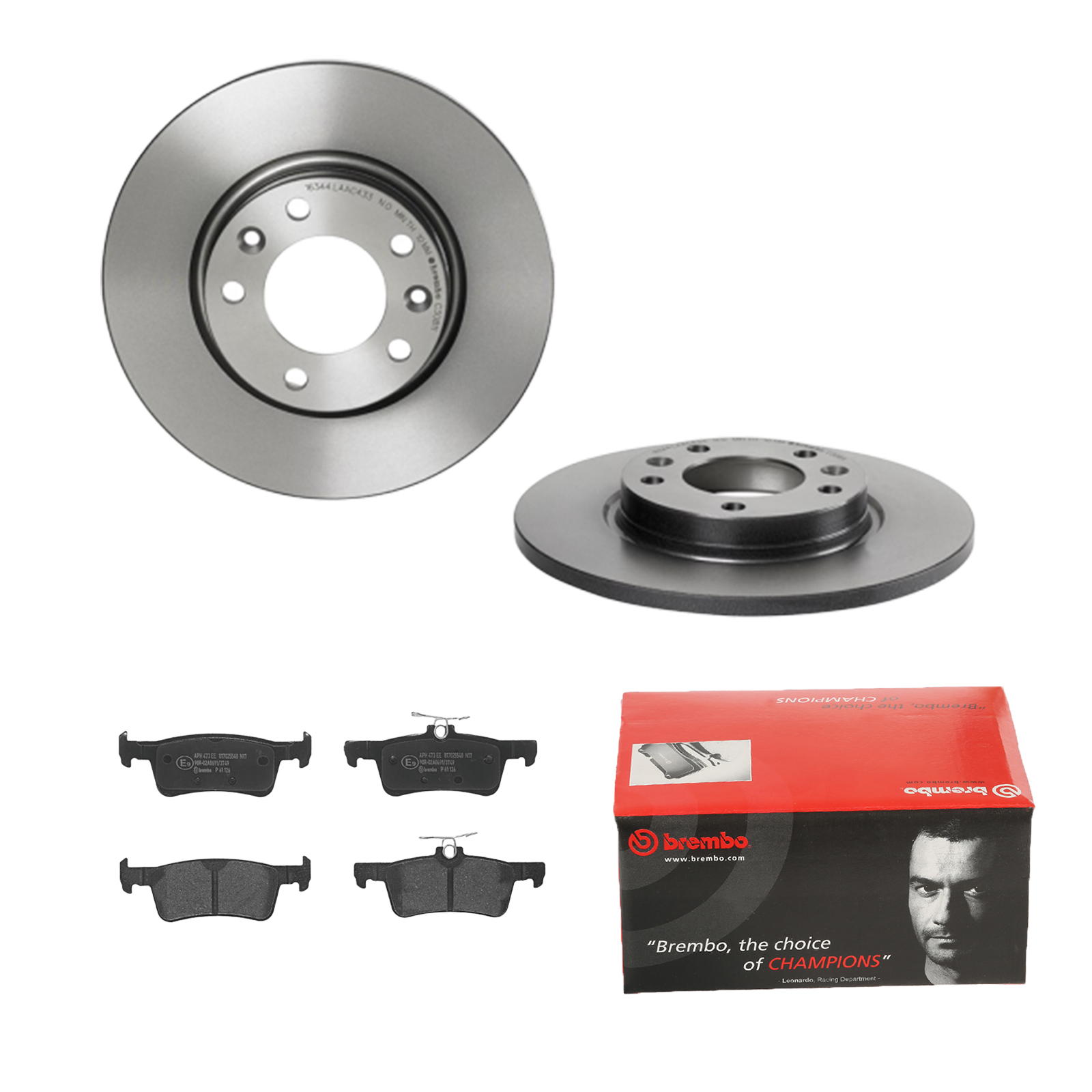 BREMBO Bremsensatz, Scheibenbremse ijdtidkhp8 Hinterachse Voll 268mm 12mm für OPEL CITROËN PEUGEOT TOYOTA