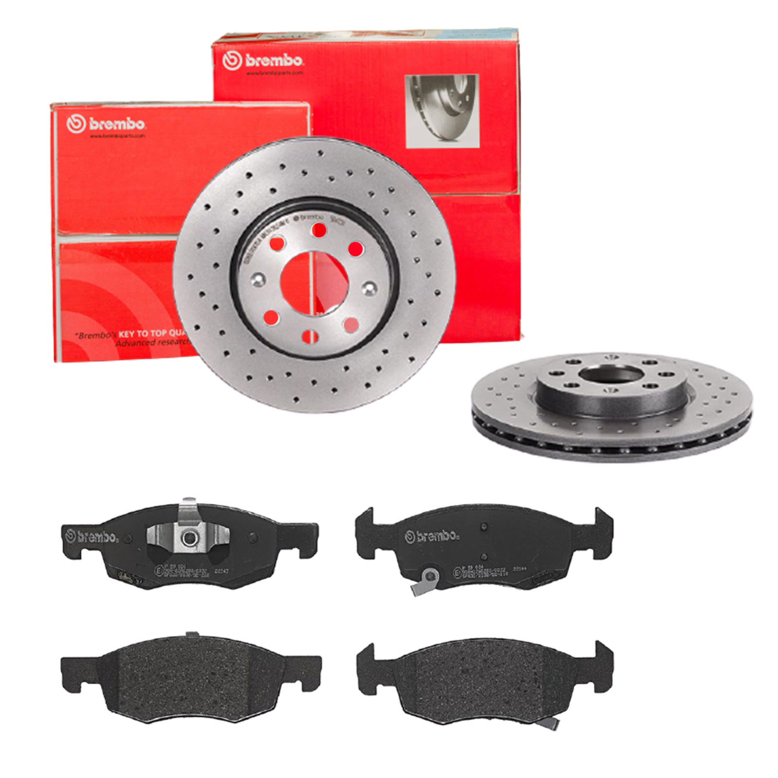 BREMBO sk8k0f7k89 Vorderachse Gelocht/innenbel. 257mm 22mm für OPEL FIAT VAUXHALL