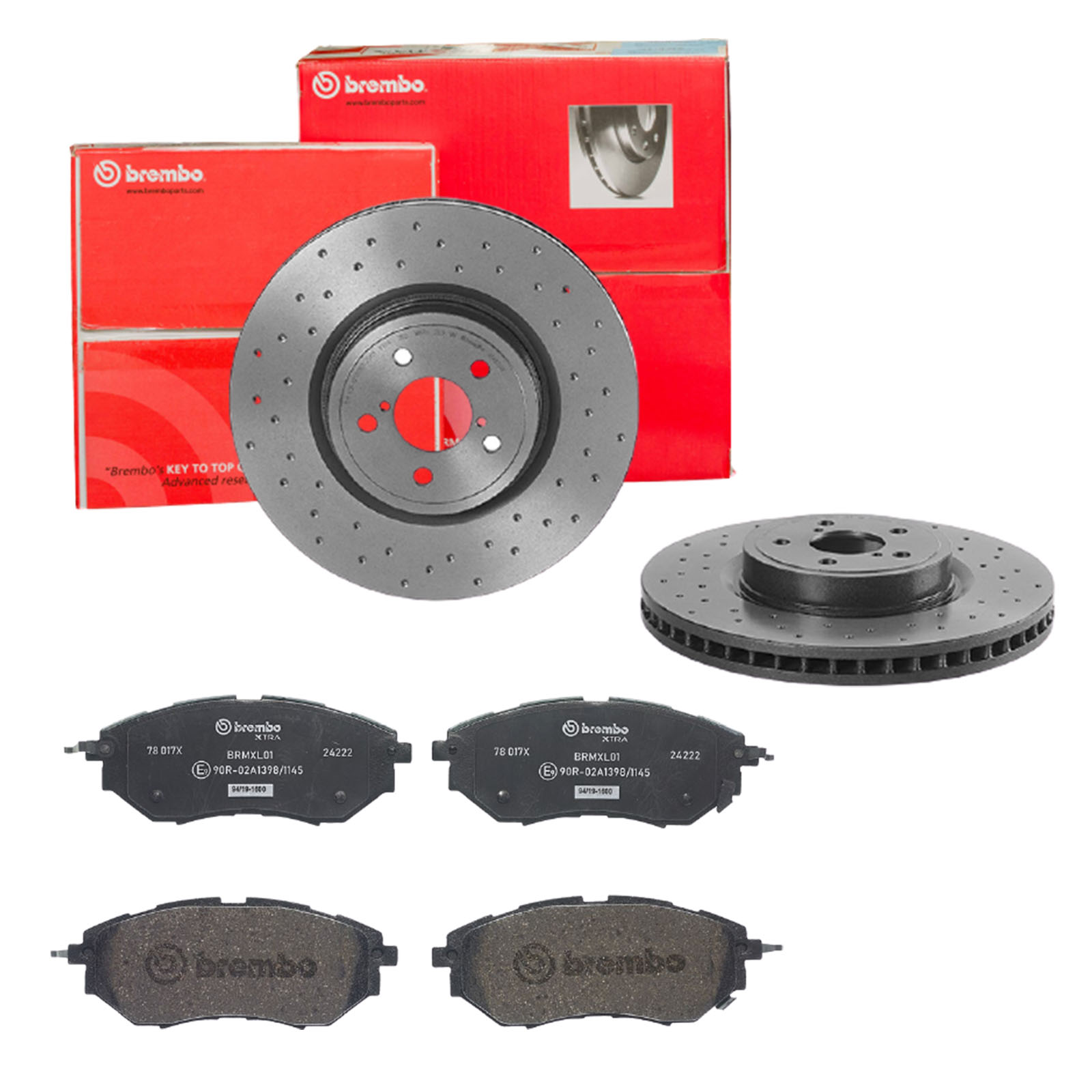 BREMBO Bremsensatz, Scheibenbremse sk8k0f7hn3 Vorderachse Gelocht/innenbel. 316mm 30mm für SUBARU