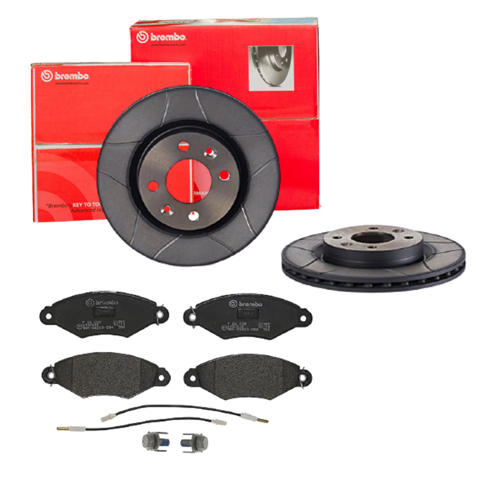 BREMBO Bremsensatz, Scheibenbremse sk8k0f7h97 Vorderachse Geschlitzt 259mm 20mm für DACIA RENAULT NISSAN