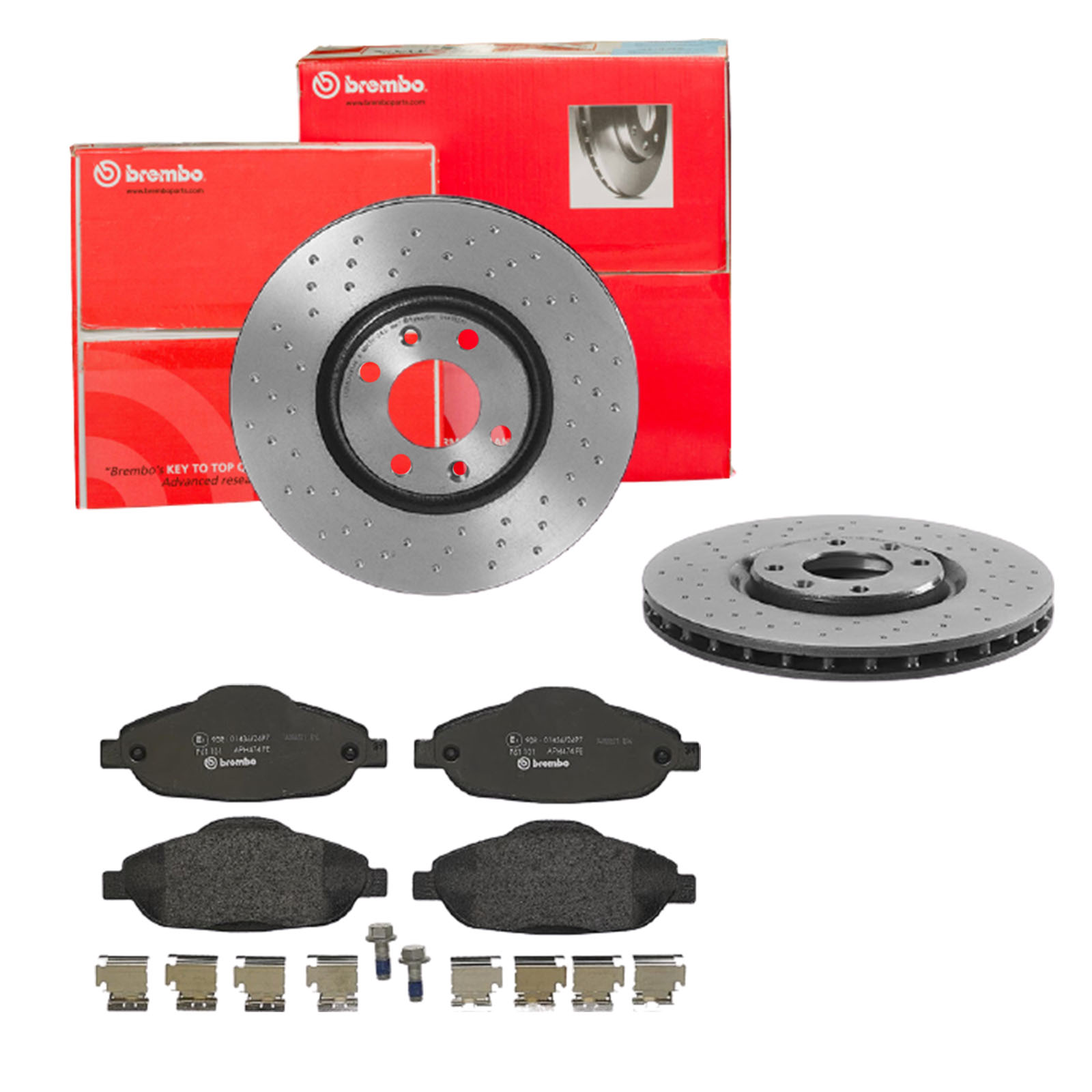 BREMBO Bremsensatz, Scheibenbremse sk8k0f7f47 Vorderachse Gelocht/innenbel. 302mm 26mm für PEUGEOT CITROËN DS PEUGEOT (DF-PSA)