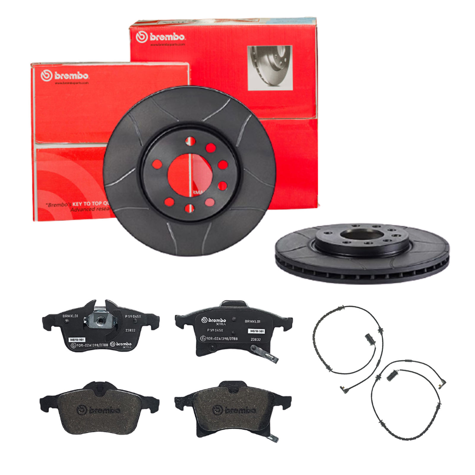 BREMBO Bremsensatz, Scheibenbremse sk8k0f7ea5 Vorderachse Geschlitzt 280mm 25mm für OPEL GENERAL MOTORS VAUXHALL SATURN AC