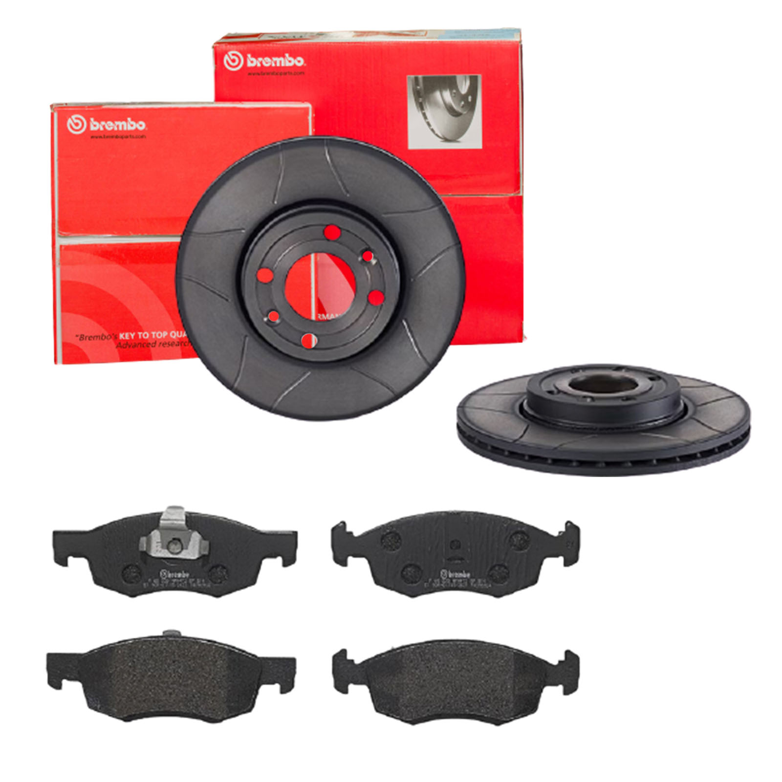 BREMBO Bremsensatz, Scheibenbremse sk8k0f7de3 Vorderachse Geschlitzt 260mm 22mm für NISSAN RENAULT DACIA