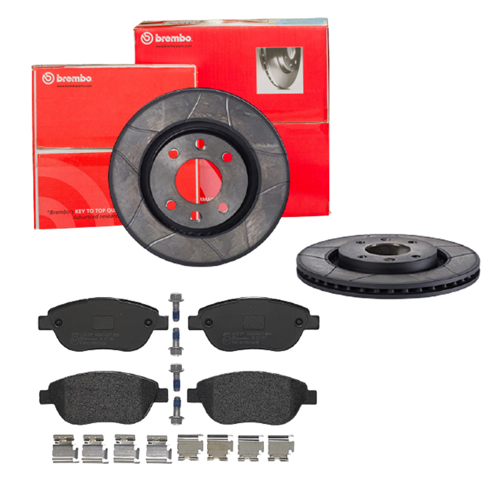 BREMBO Bremsensatz, Scheibenbremse sk8k0f79l9 Vorderachse Geschlitzt 266mm 22mm für PEUGEOT CITROËN OPEL FENGSHEN FIAT DS VAUXHALL CITROËN (DF-PSA)