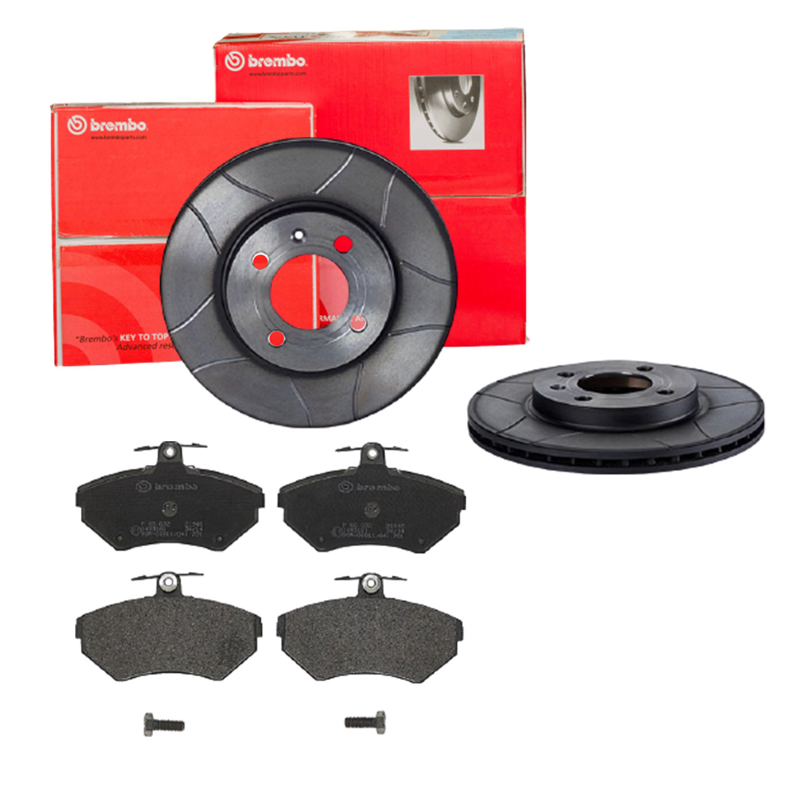 BREMBO Bremsensatz, Scheibenbremse sk8k0f77k9 Vorderachse Geschlitzt 256mm 20mm für VW (FAW) SEAT VW AUDI SKODA