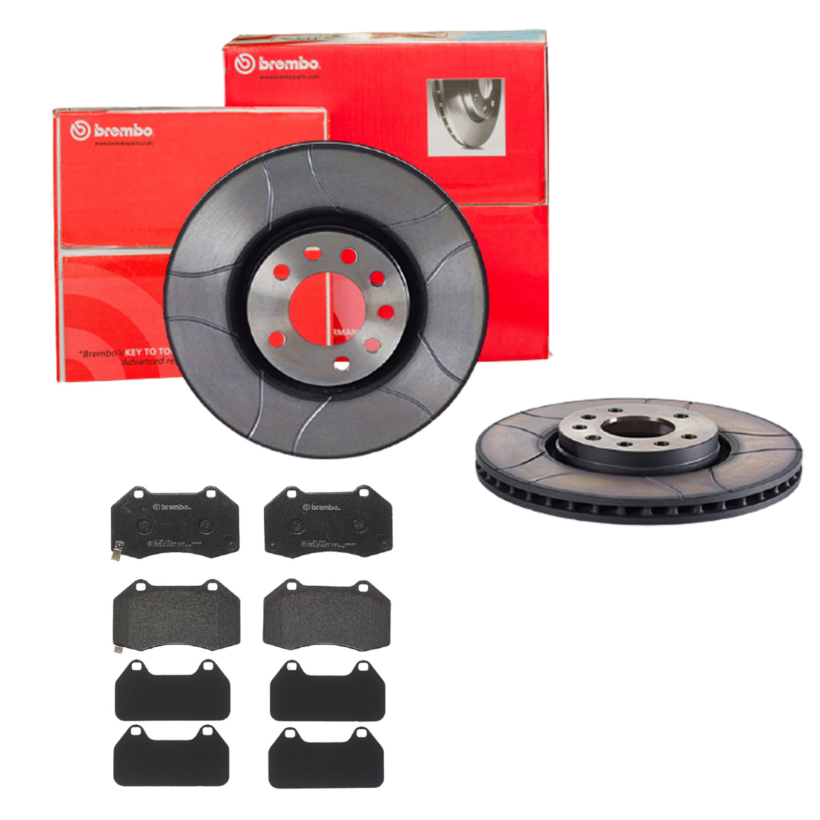 BREMBO Bremsensatz, Scheibenbremse sk8k0f7743 Vorderachse Geschlitzt 308mm 25mm für OPEL SAAB VAUXHALL