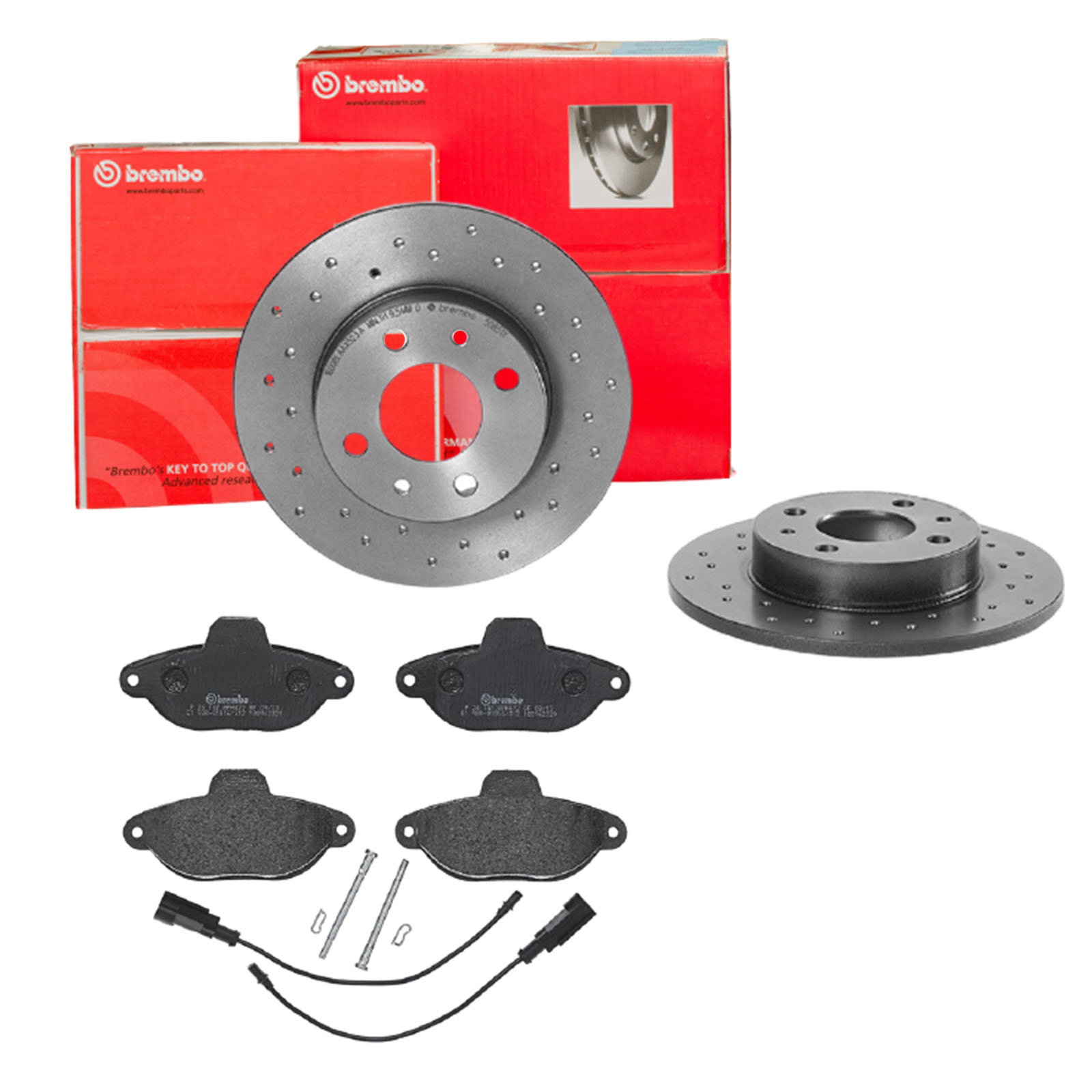 BREMBO Bremsensatz, Scheibenbremse sk8k0f75f9 Hinterachse Gelocht 240mm 11mm für FORD FIAT ZASTAVA LANCIA ALFA ROMEO