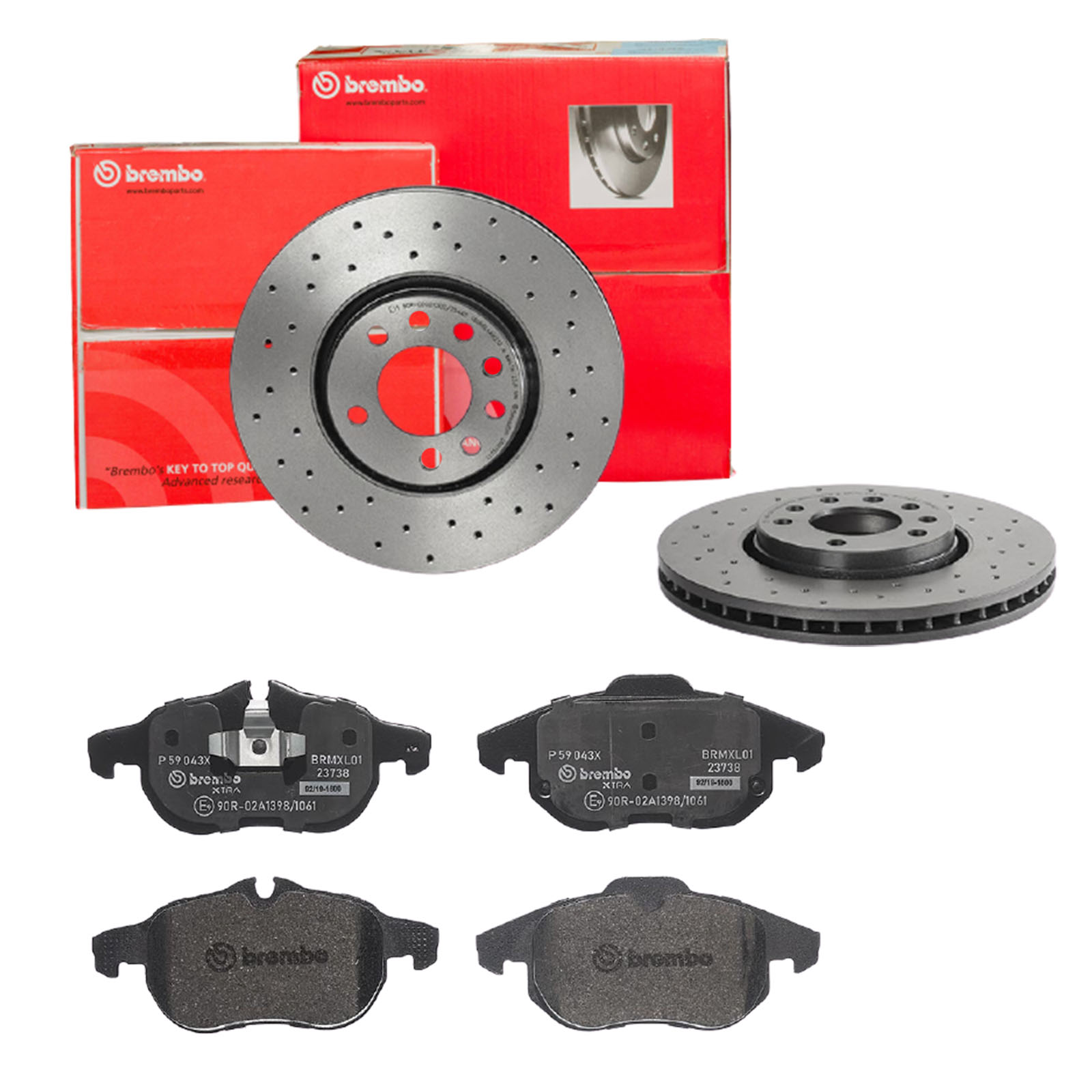 BREMBO Bremsensatz, Scheibenbremse sk8k0f7513 Vorderachse Gelocht/innenbel. 302mm 28mm für OPEL SAAB FIAT VAUXHALL GENERAL MOTORS