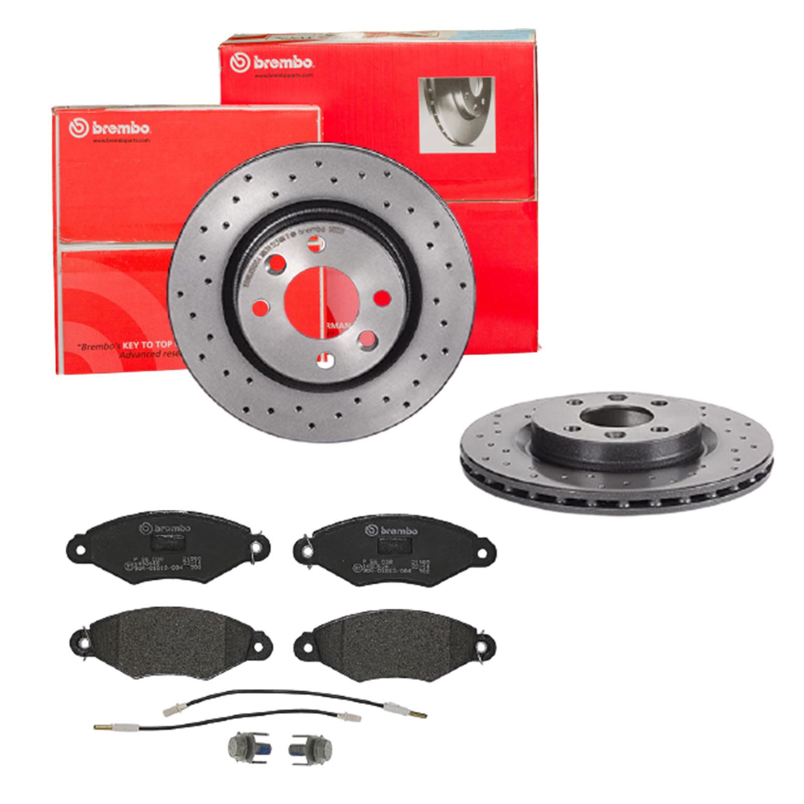BREMBO Bremsensatz, Scheibenbremse sk8k0f72s3 Vorderachse Gelocht/innenbel. 259mm 20mm für DACIA NISSAN RENAULT