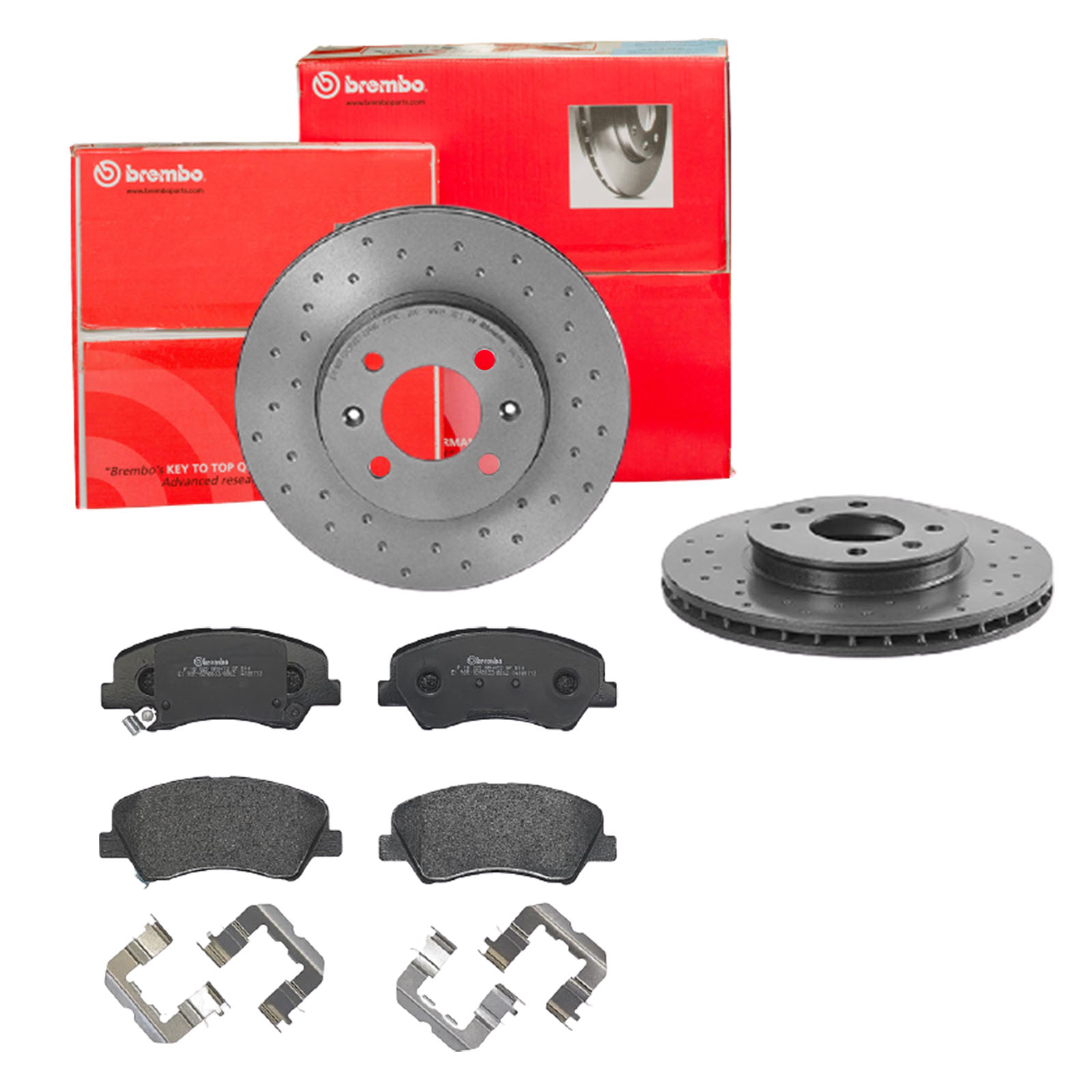 BREMBO Bremsensatz, Scheibenbremse sk8k0f6pt5 Vorderachse Gelocht/innenbel. 256mm 22mm für GEELY HYUNDAI (BEIJING) KIA (DYK) HYUNDAI KIA