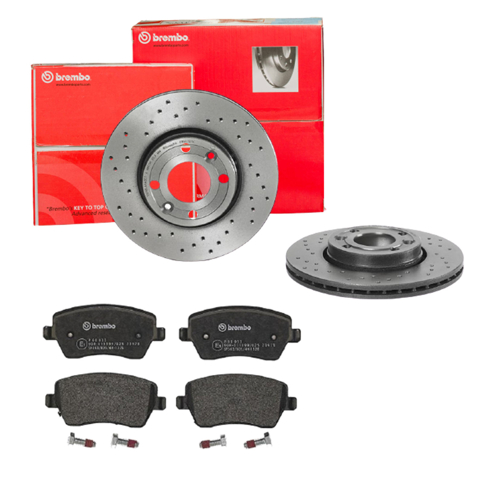 BREMBO Bremsensatz, Scheibenbremse sk8k0f6lw1 Vorderachse Gelocht/innenbel. 260mm 22mm für MERCEDES-BENZ NISSAN DACIA RENAULT RENAULT TRUCKS LADA
